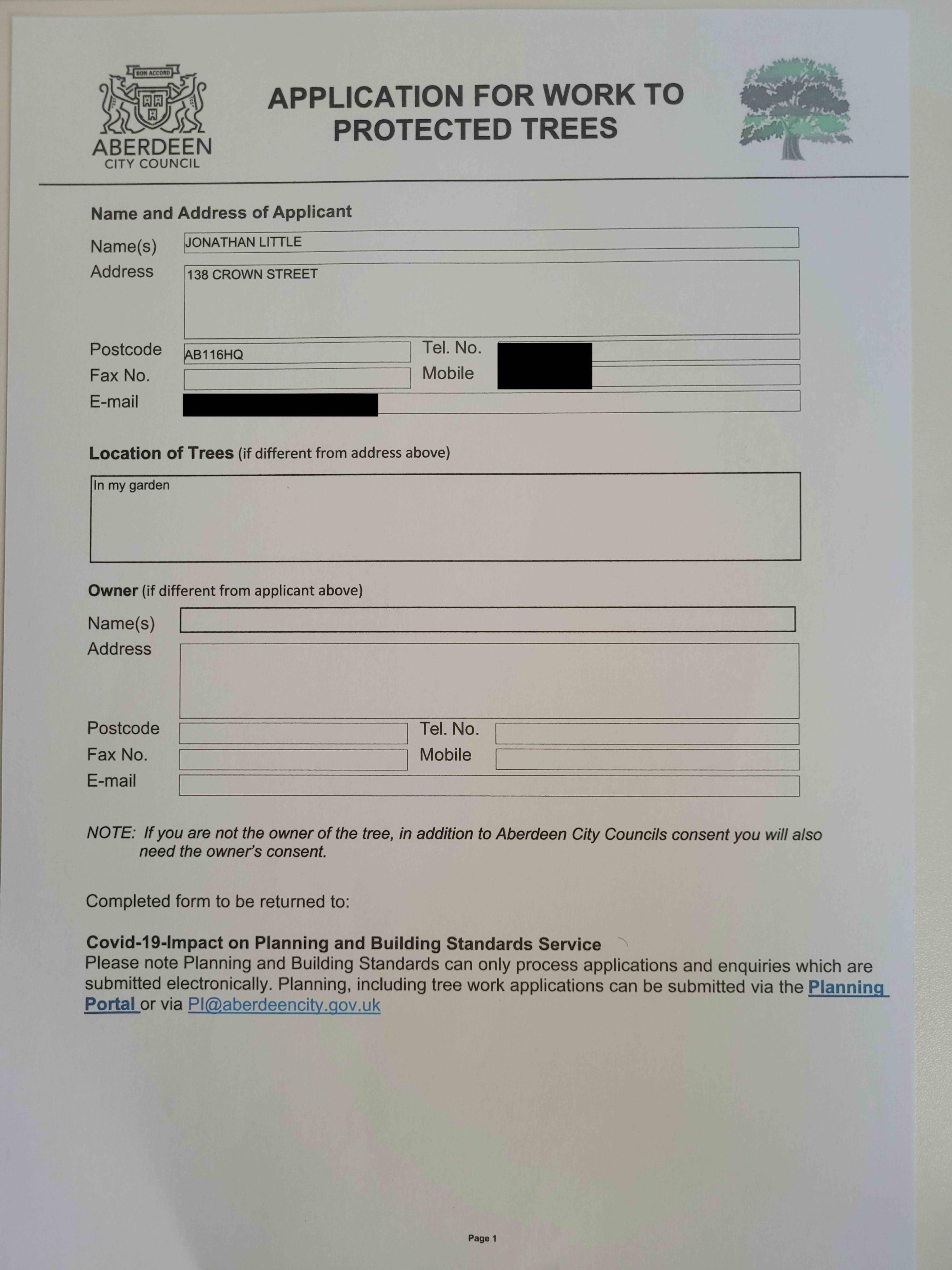 Planning document