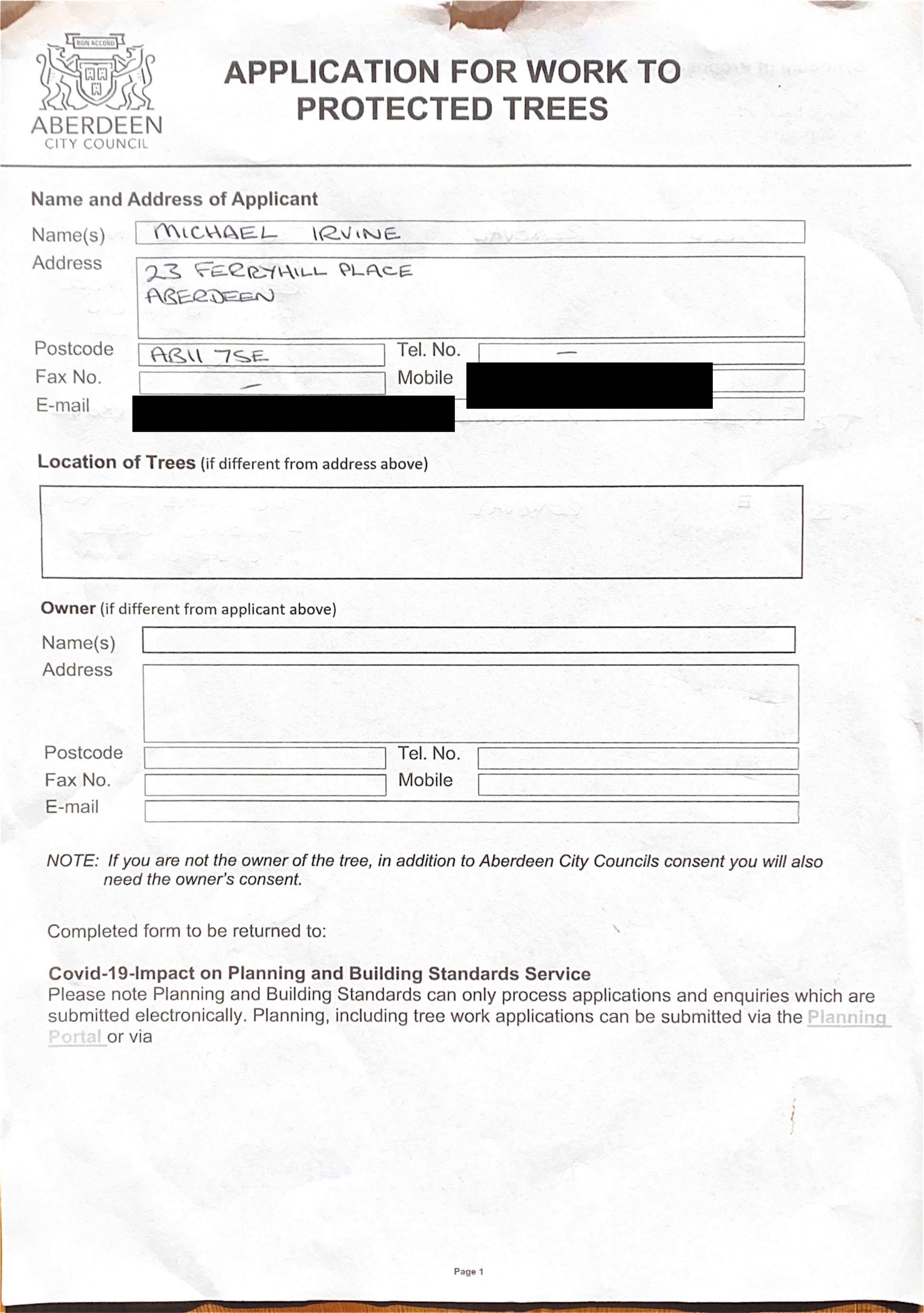 Planning document