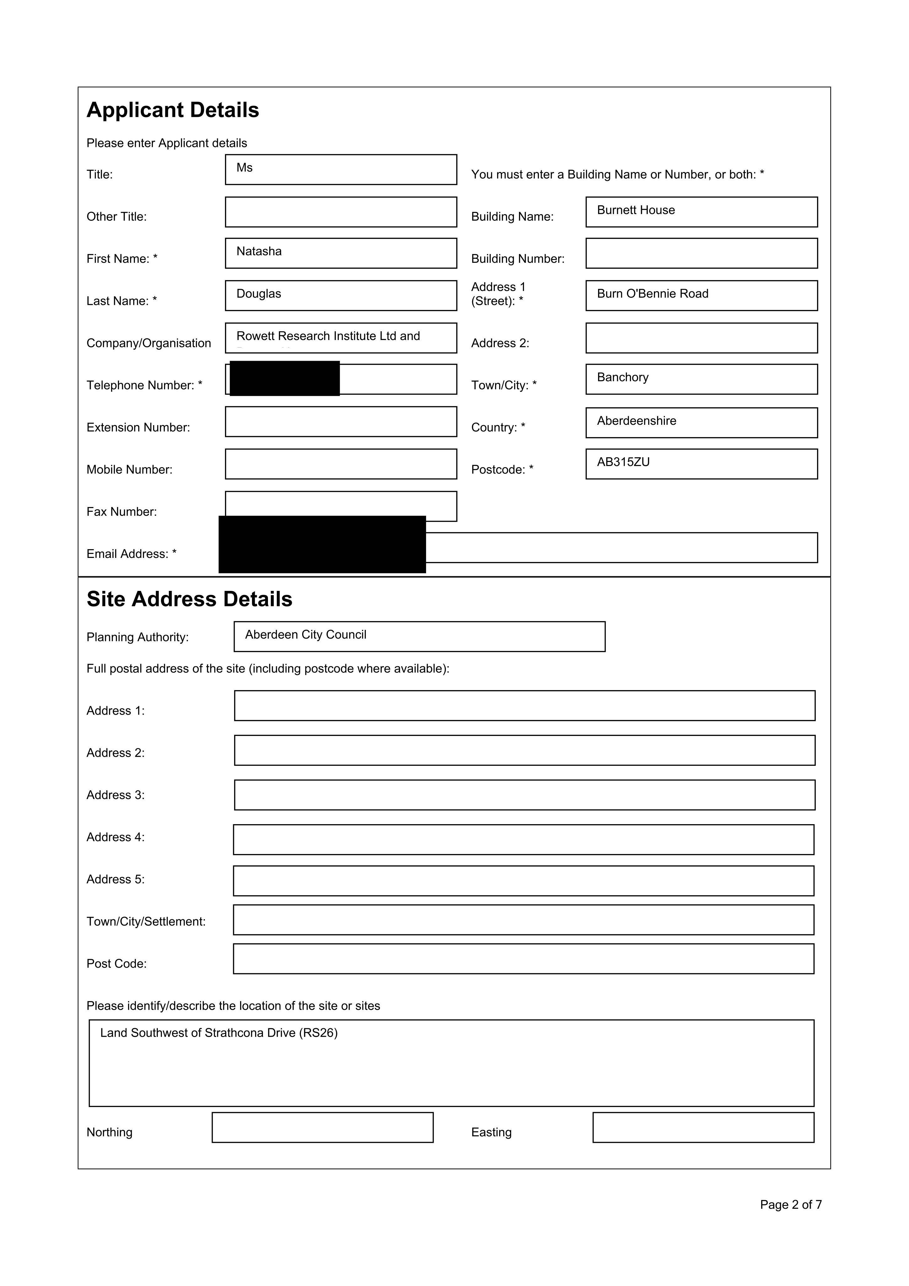 Planning document