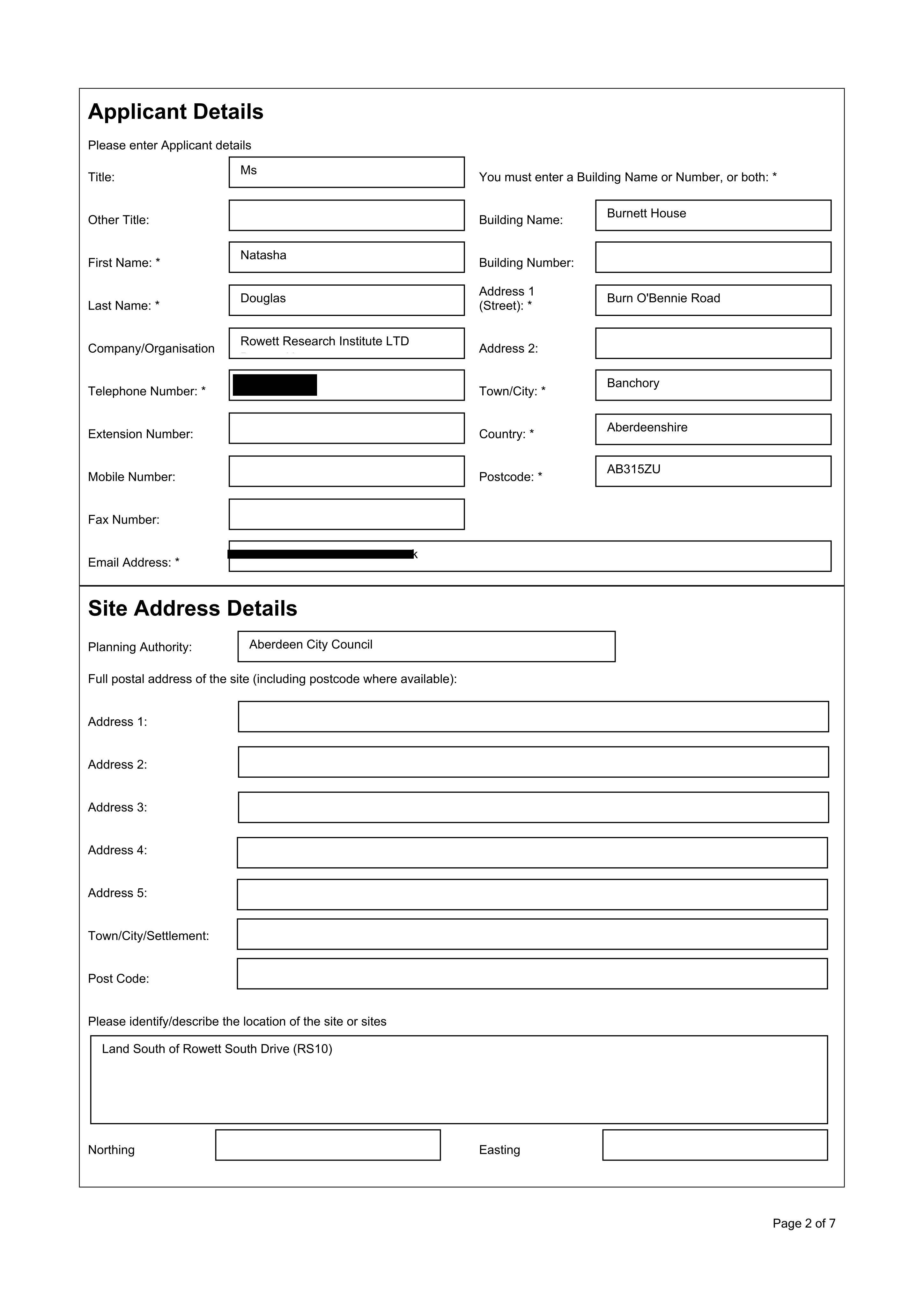 Planning document