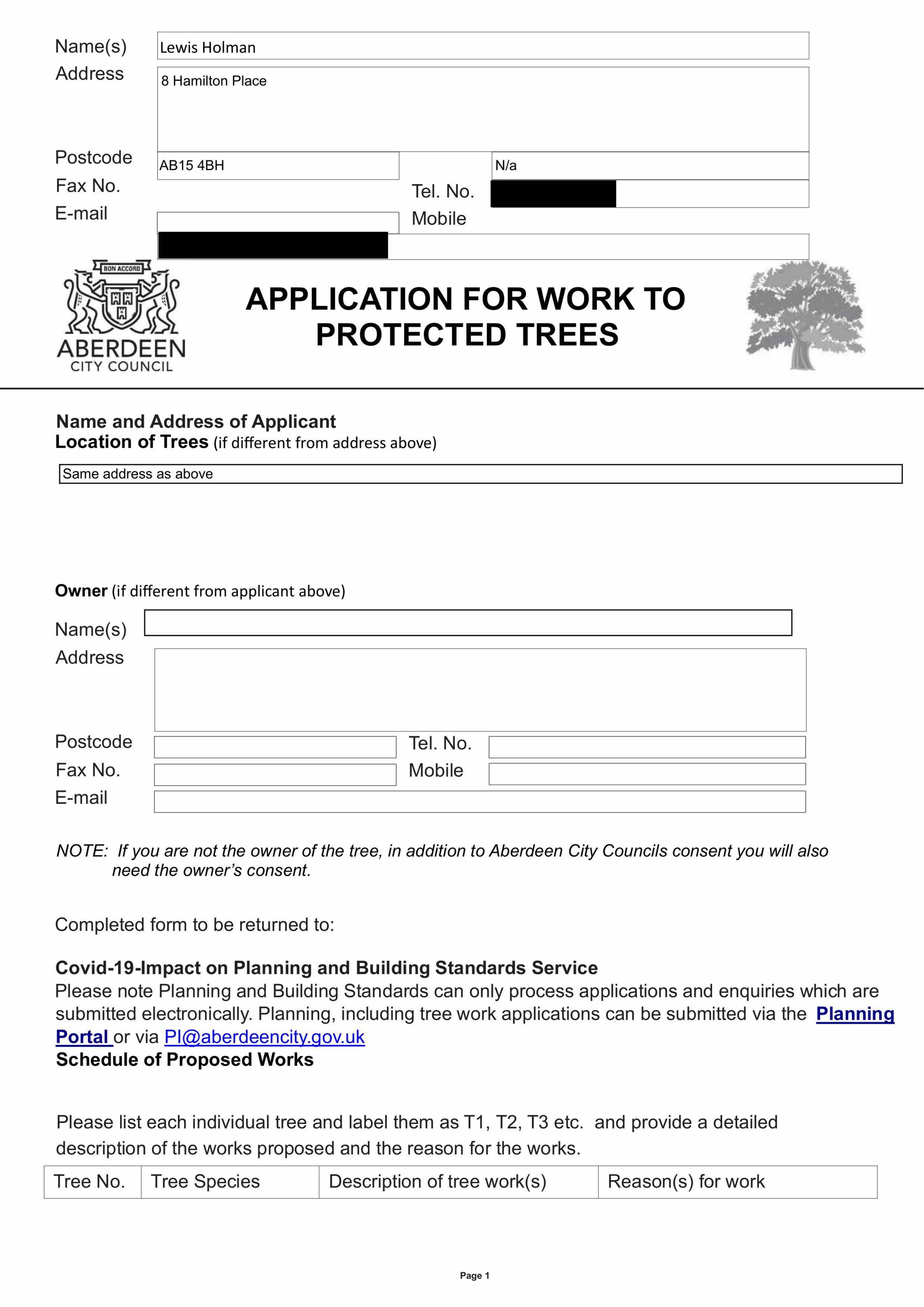 Planning document