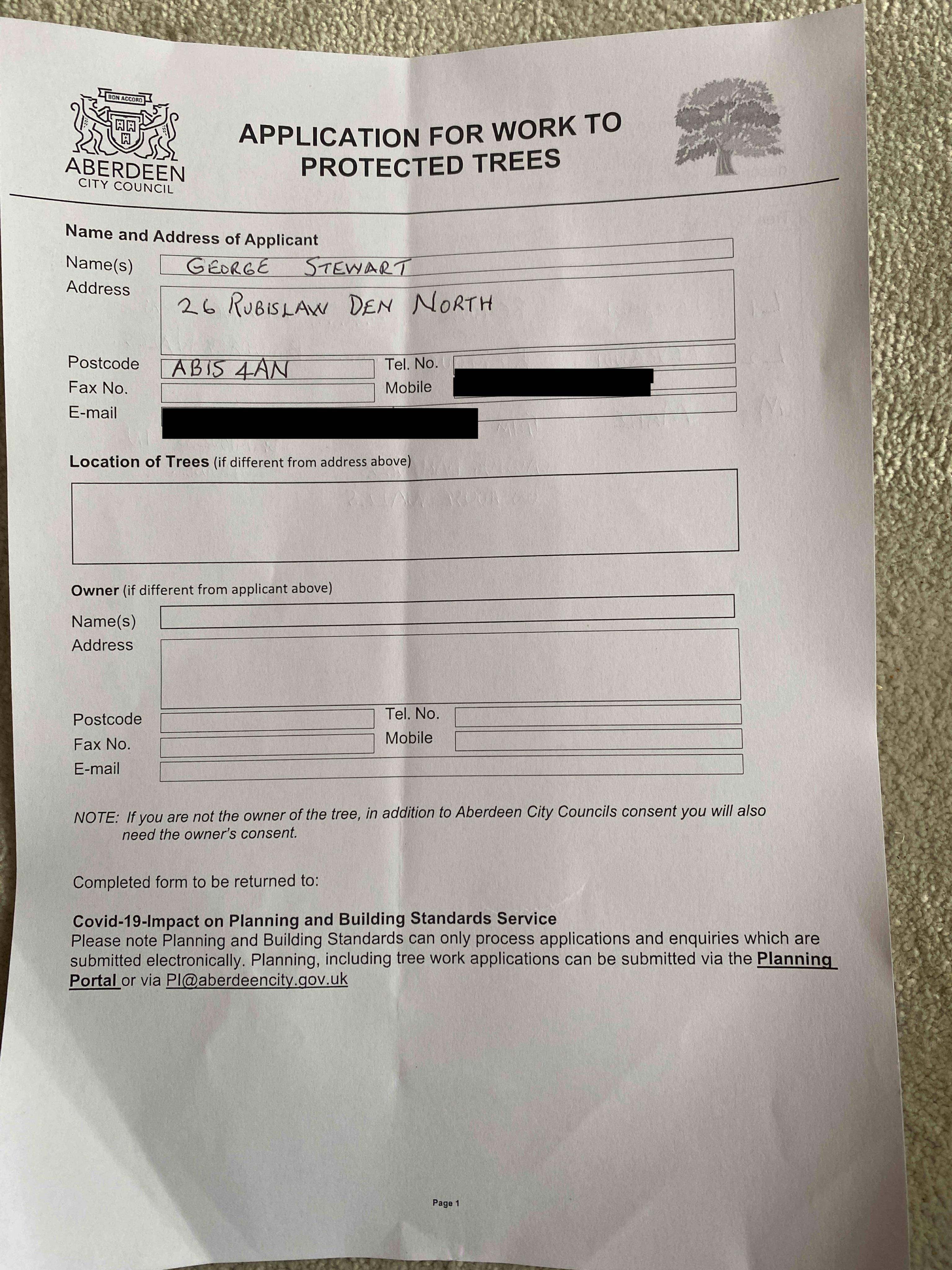Planning document