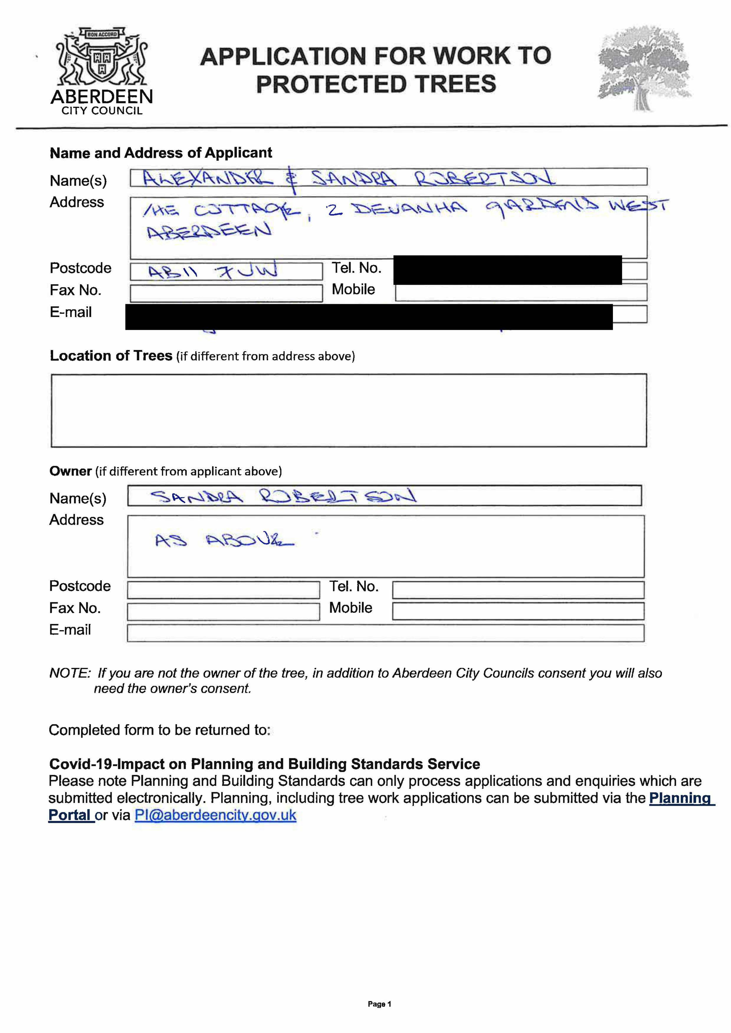 Planning document