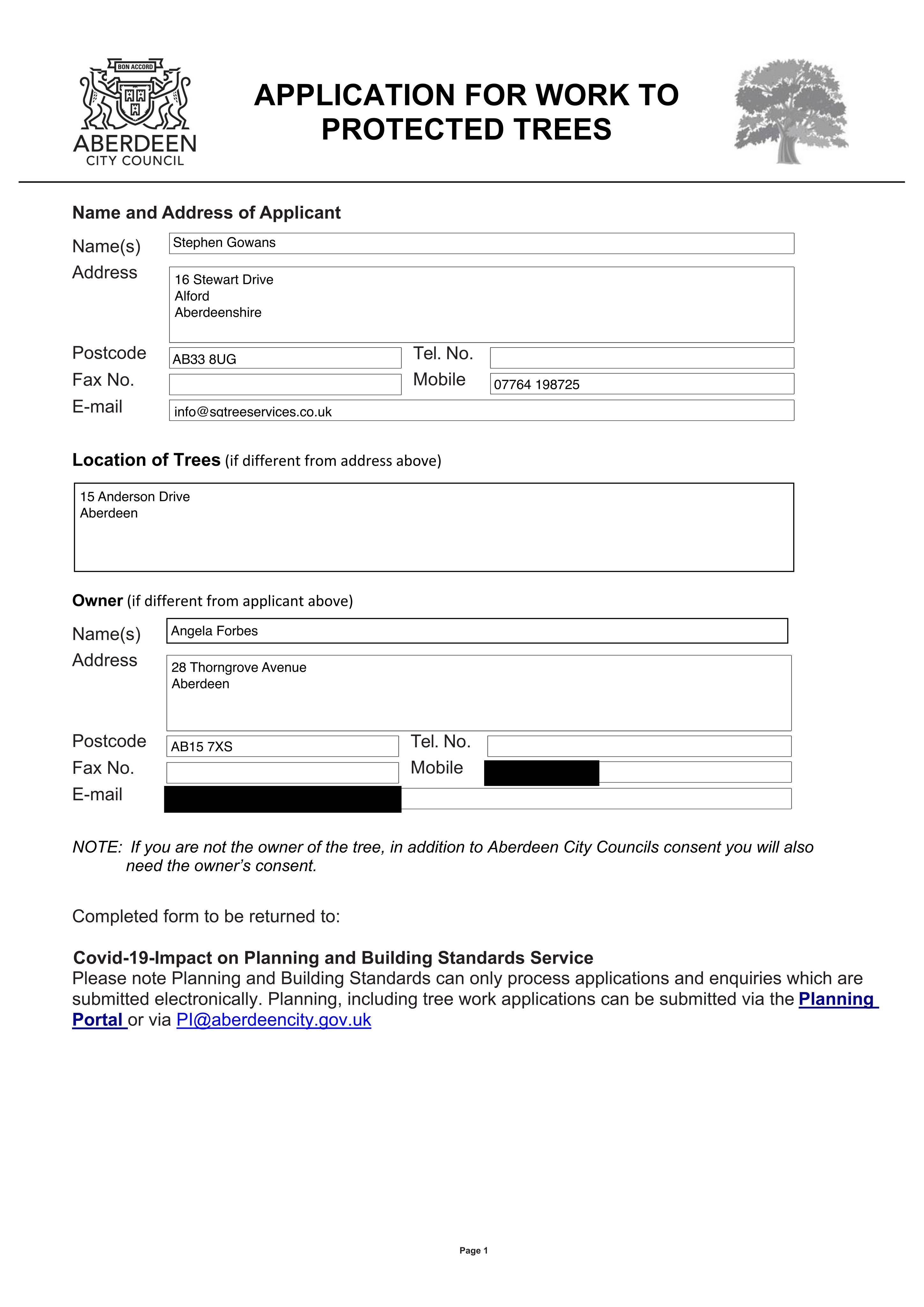 Planning document
