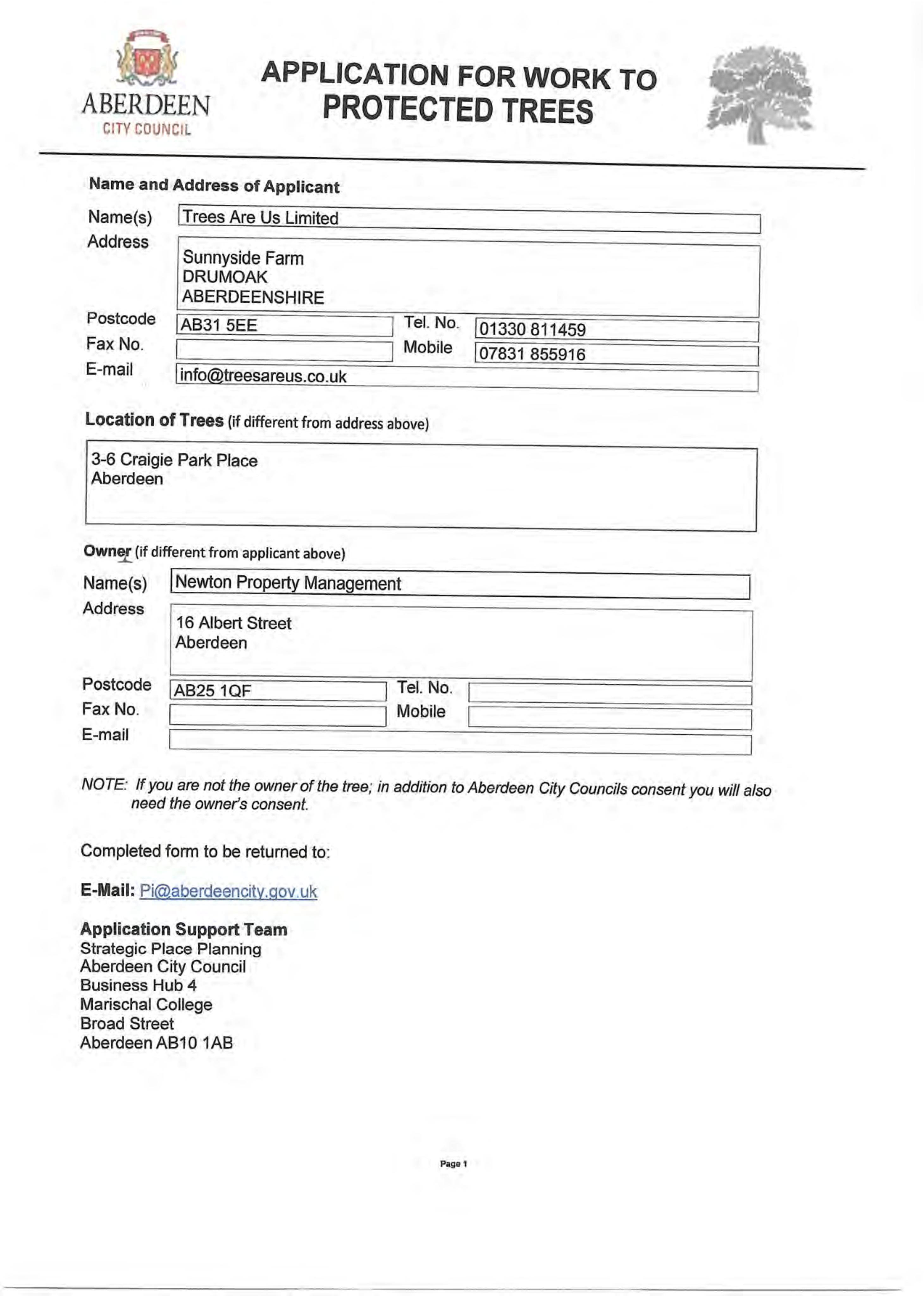Planning document