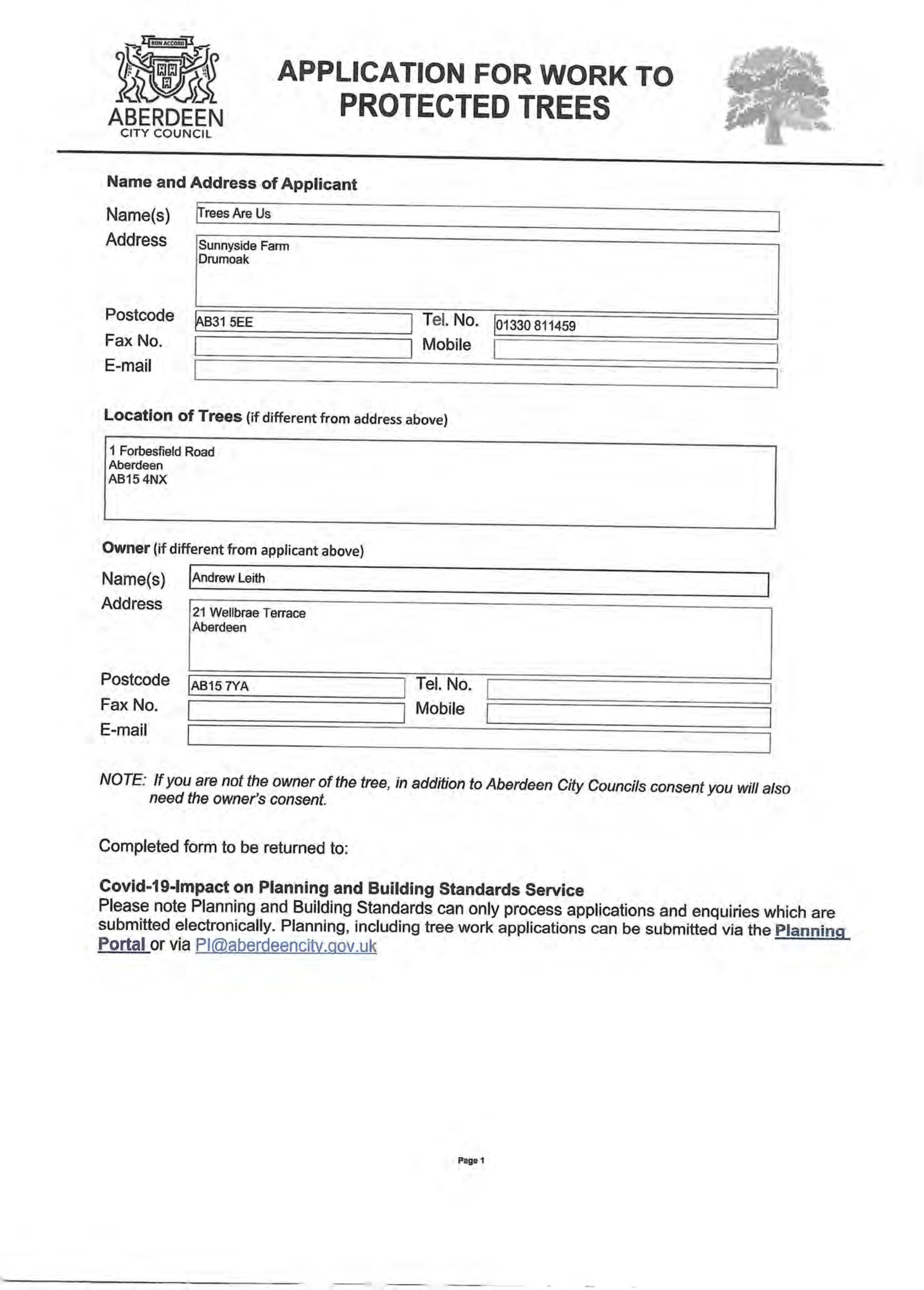Planning document