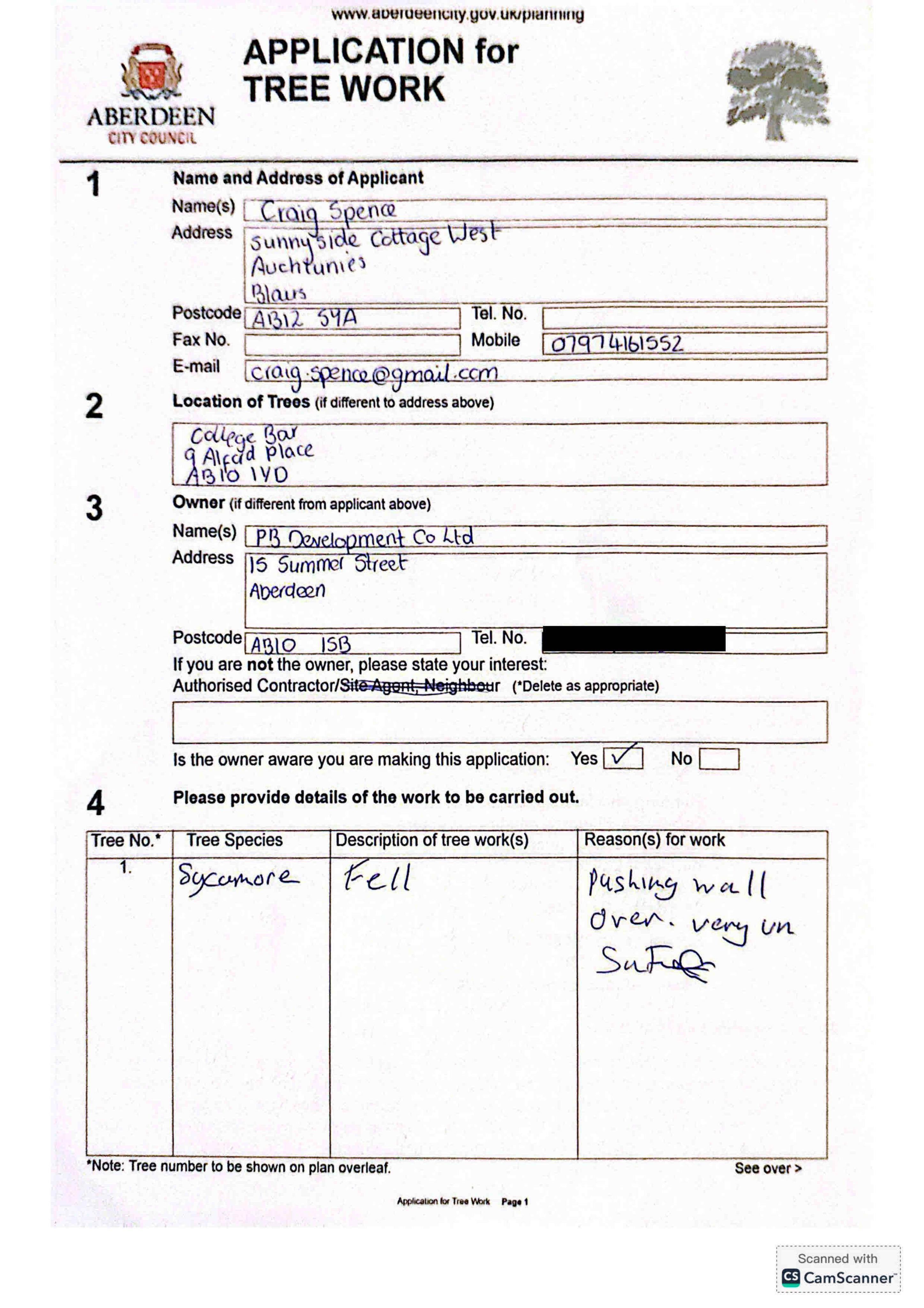 Planning document