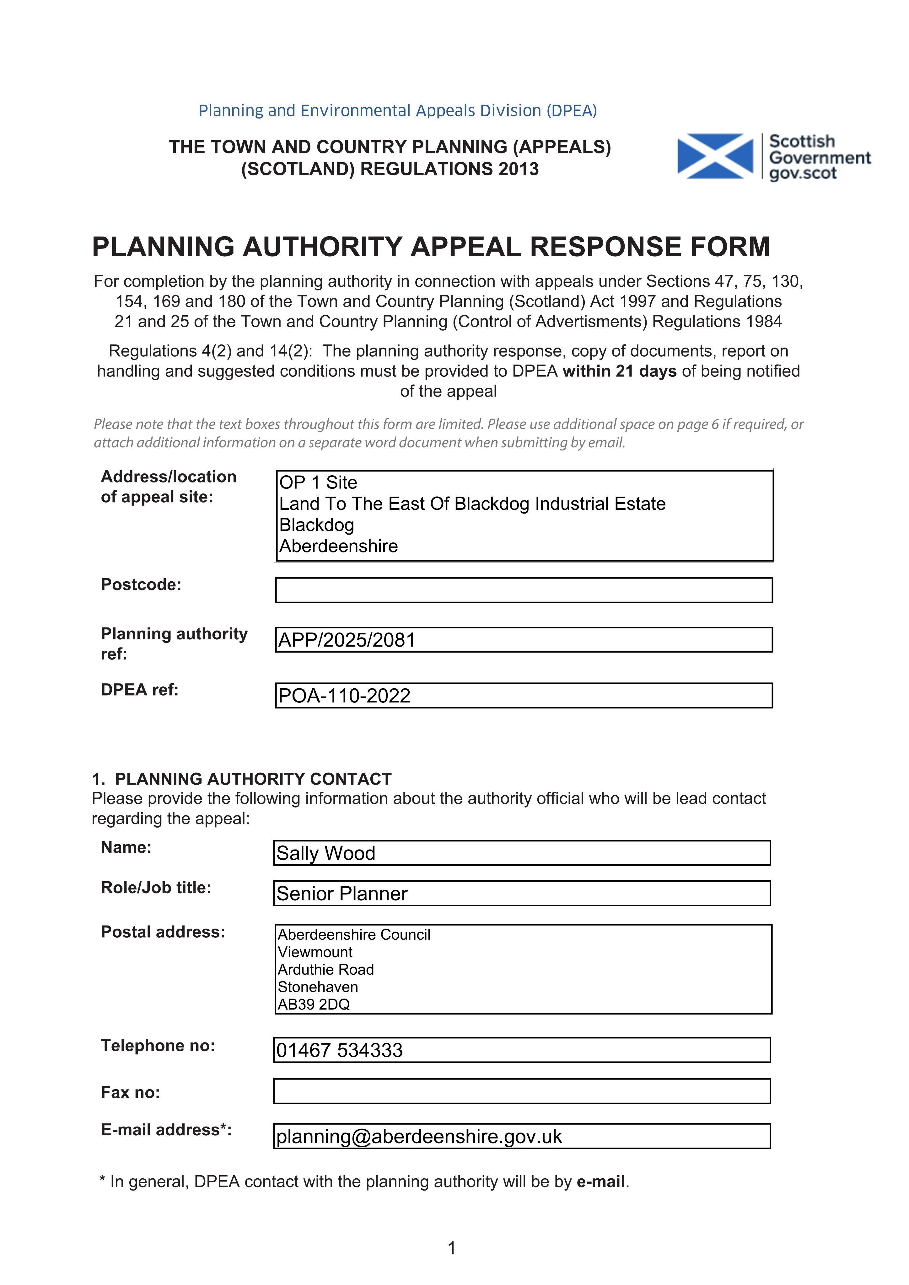 Planning document