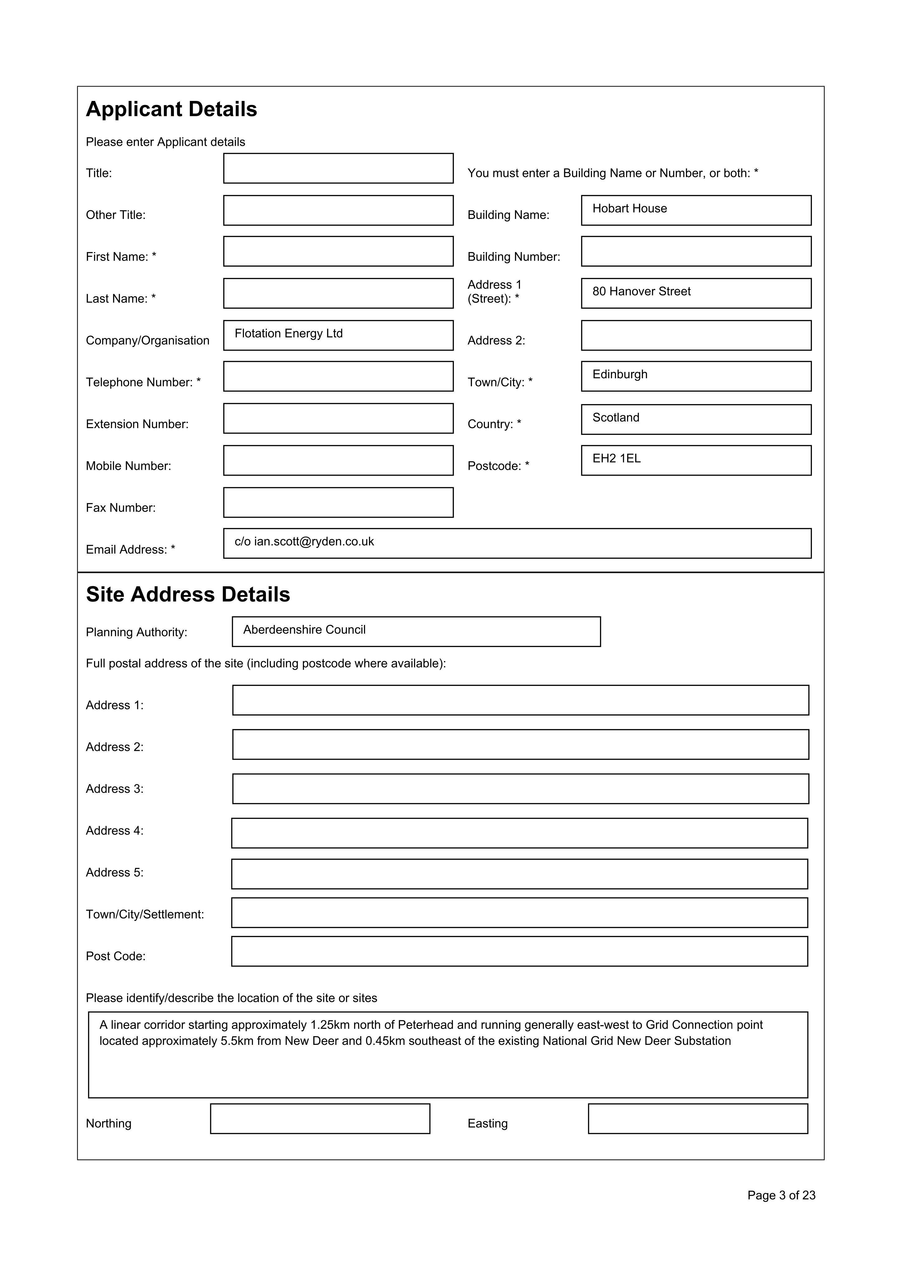 Planning document