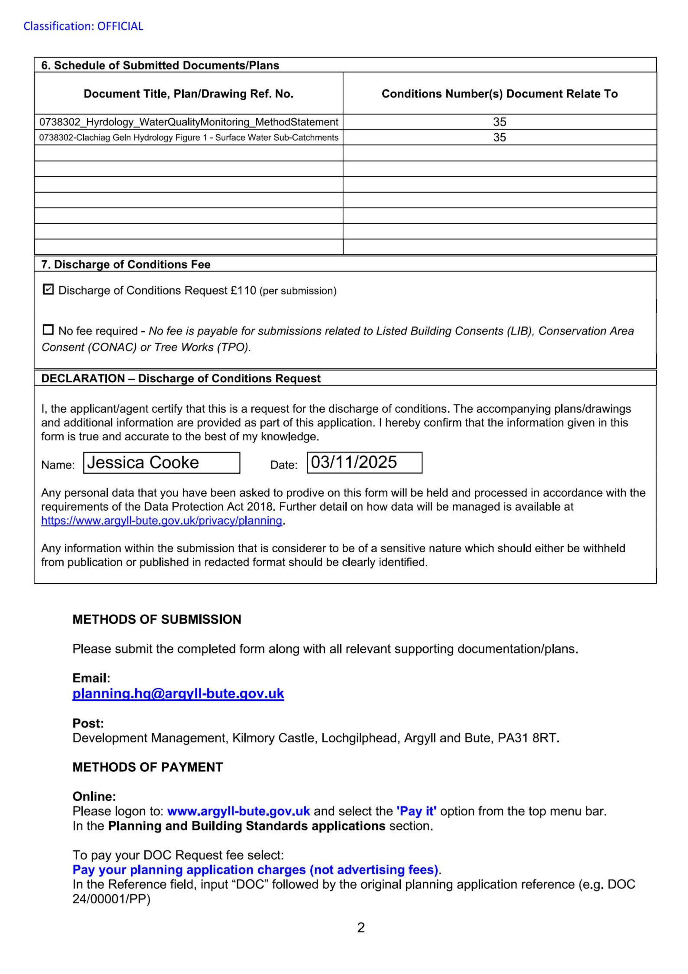 Planning document
