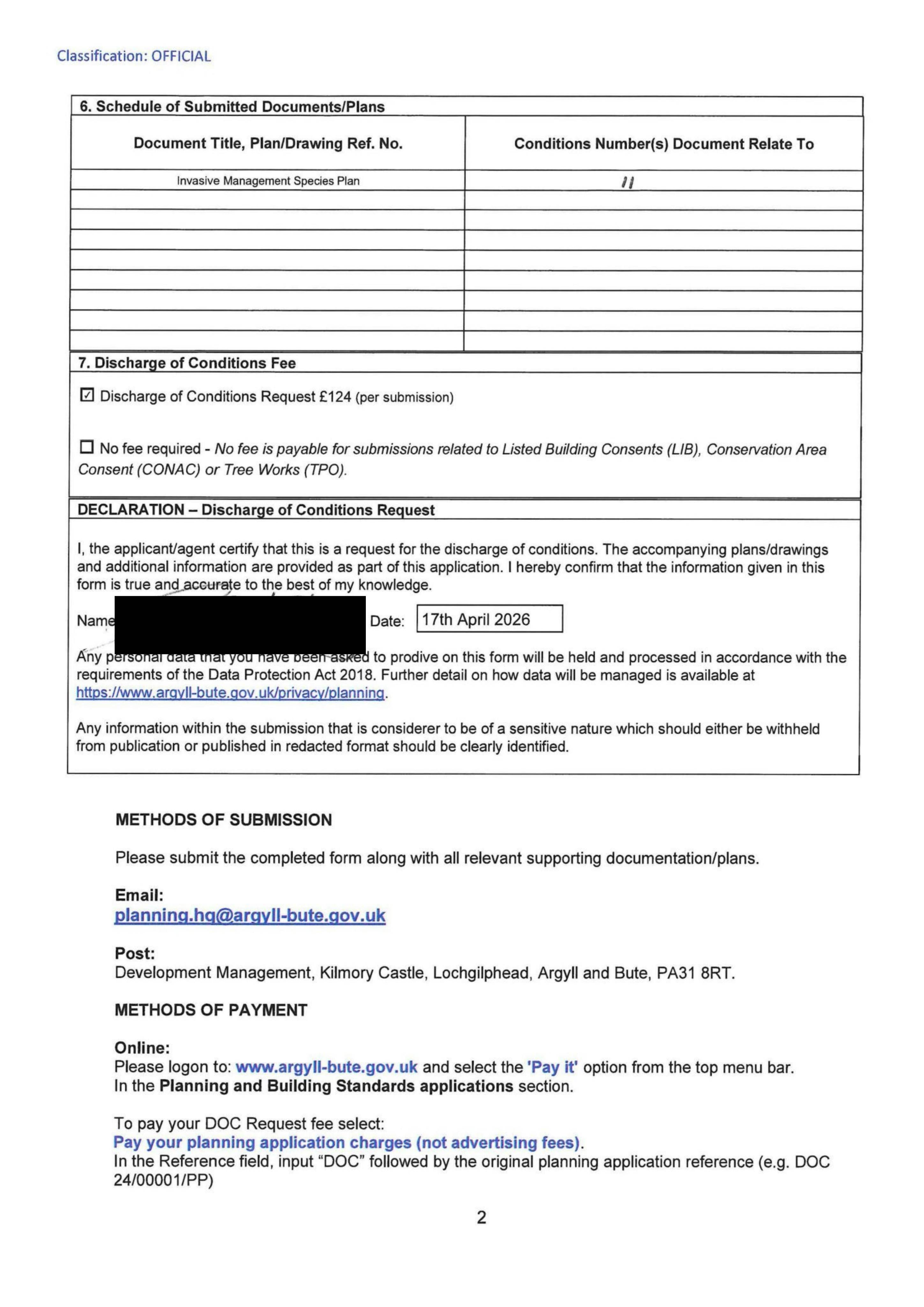 Planning document