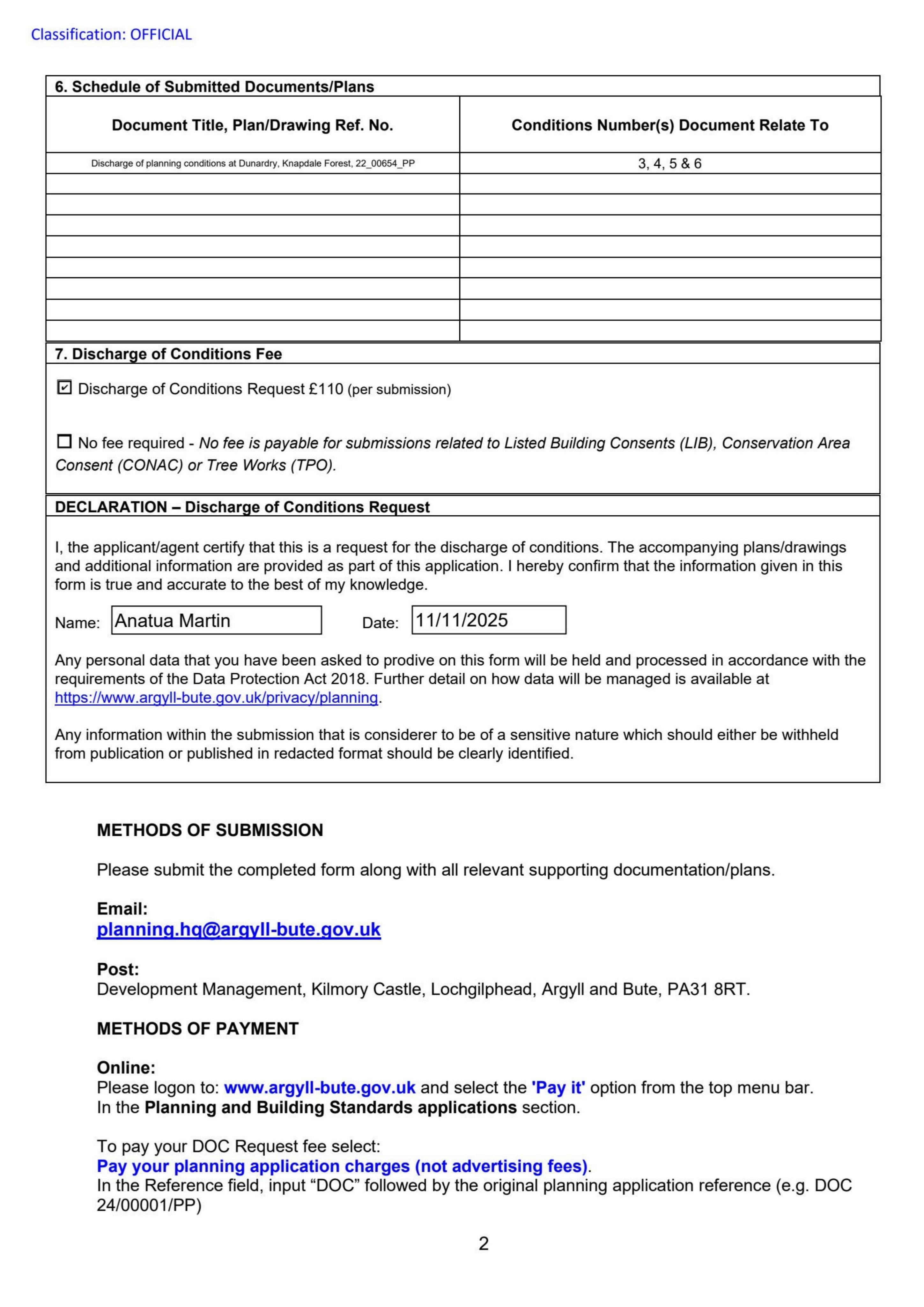 Planning document