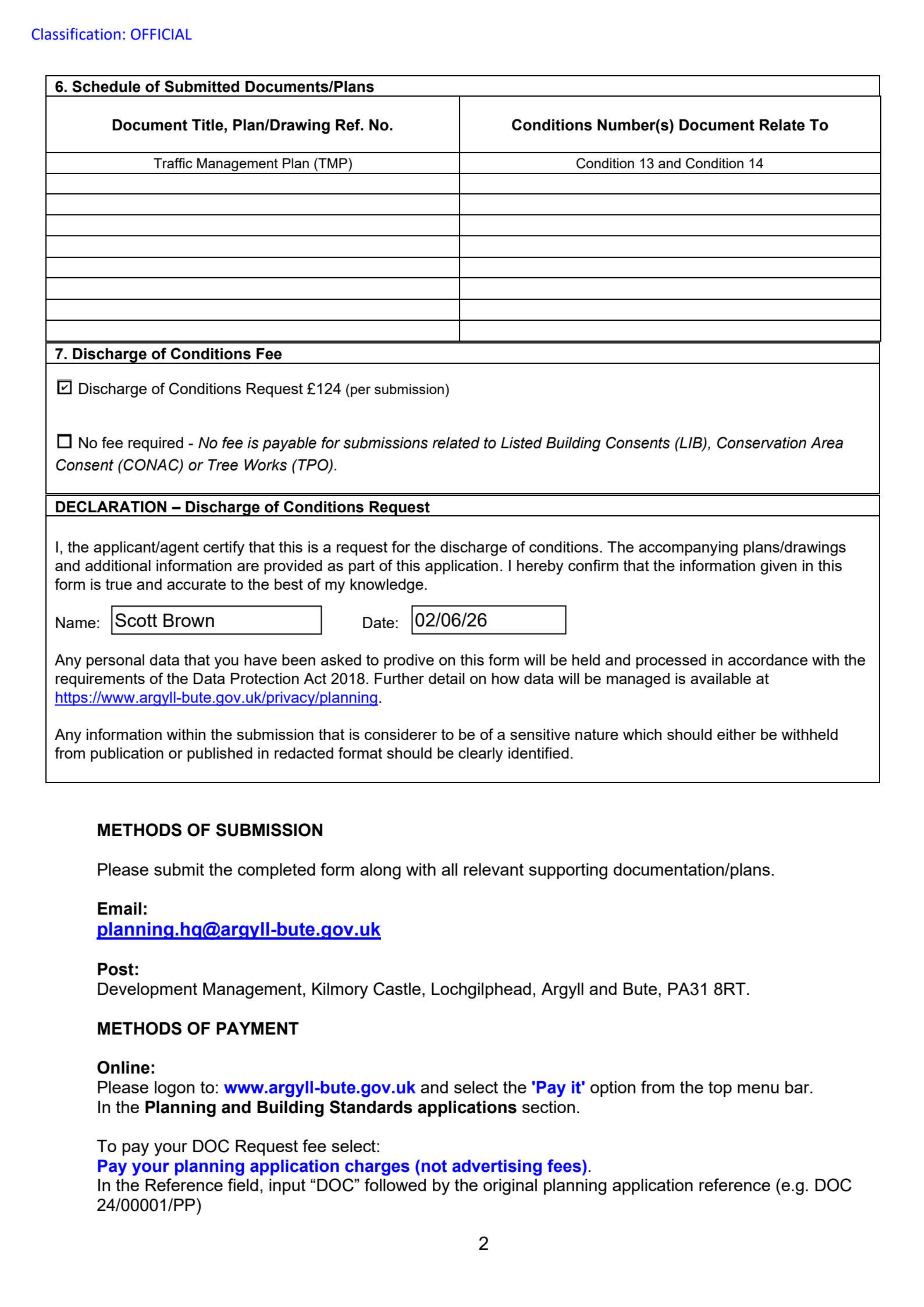 Planning document