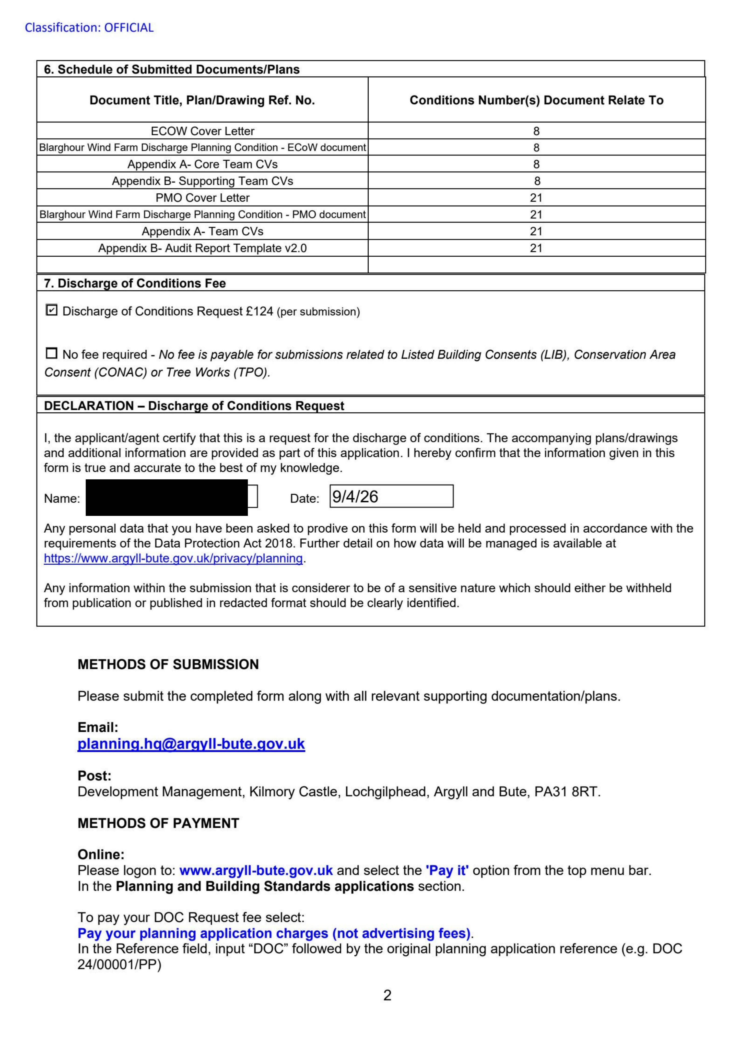 Planning document