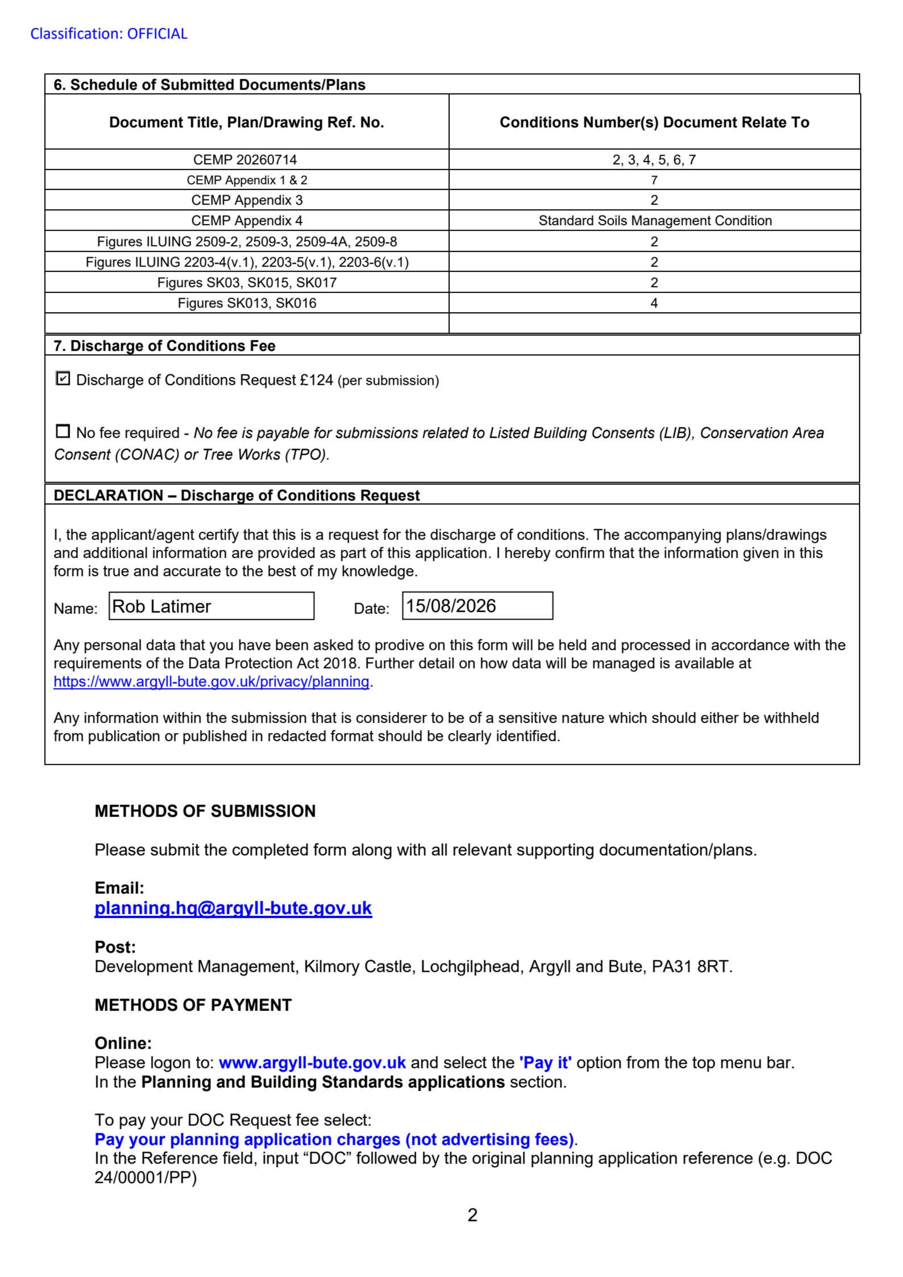 Planning document