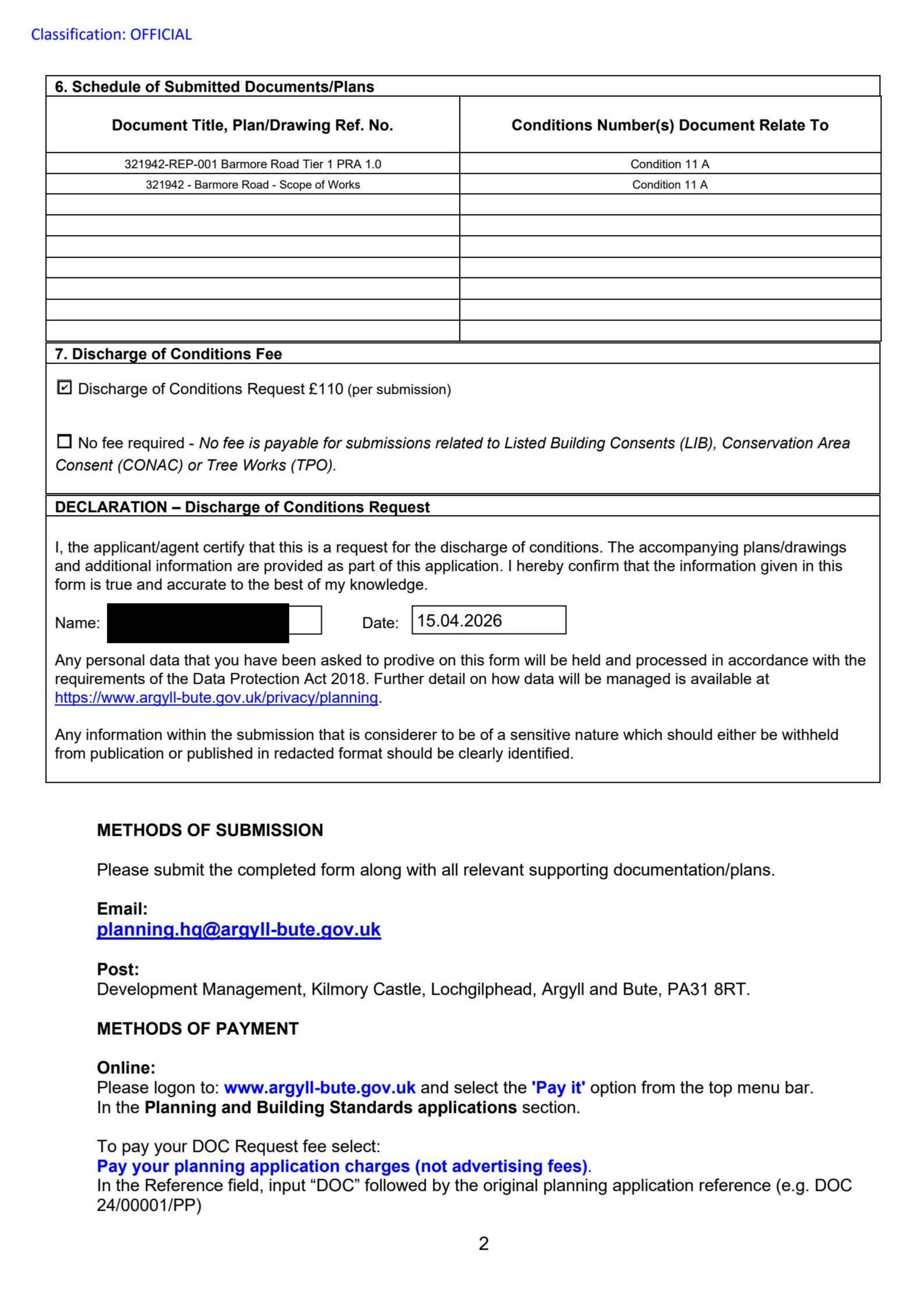 Planning document