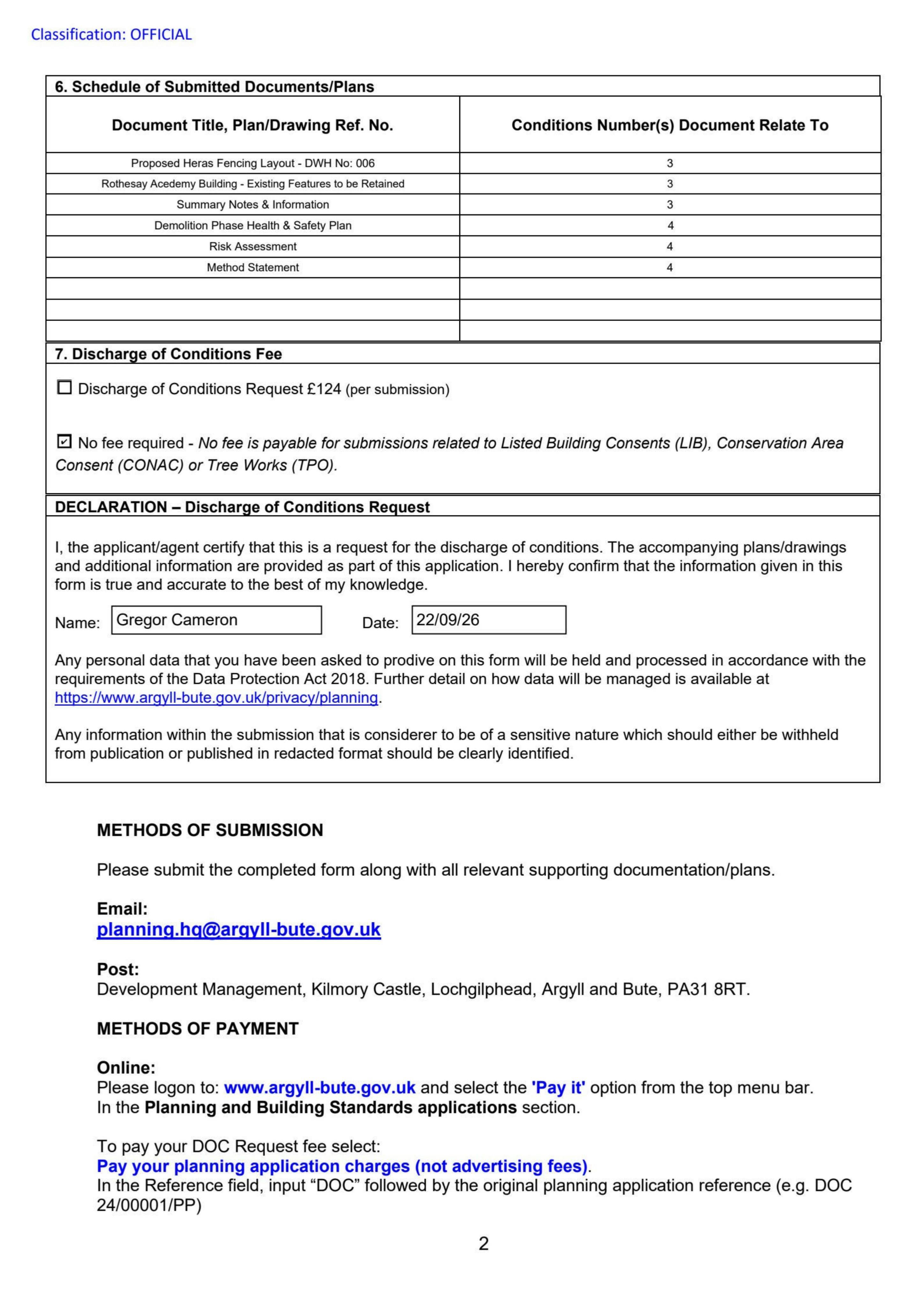 Planning document
