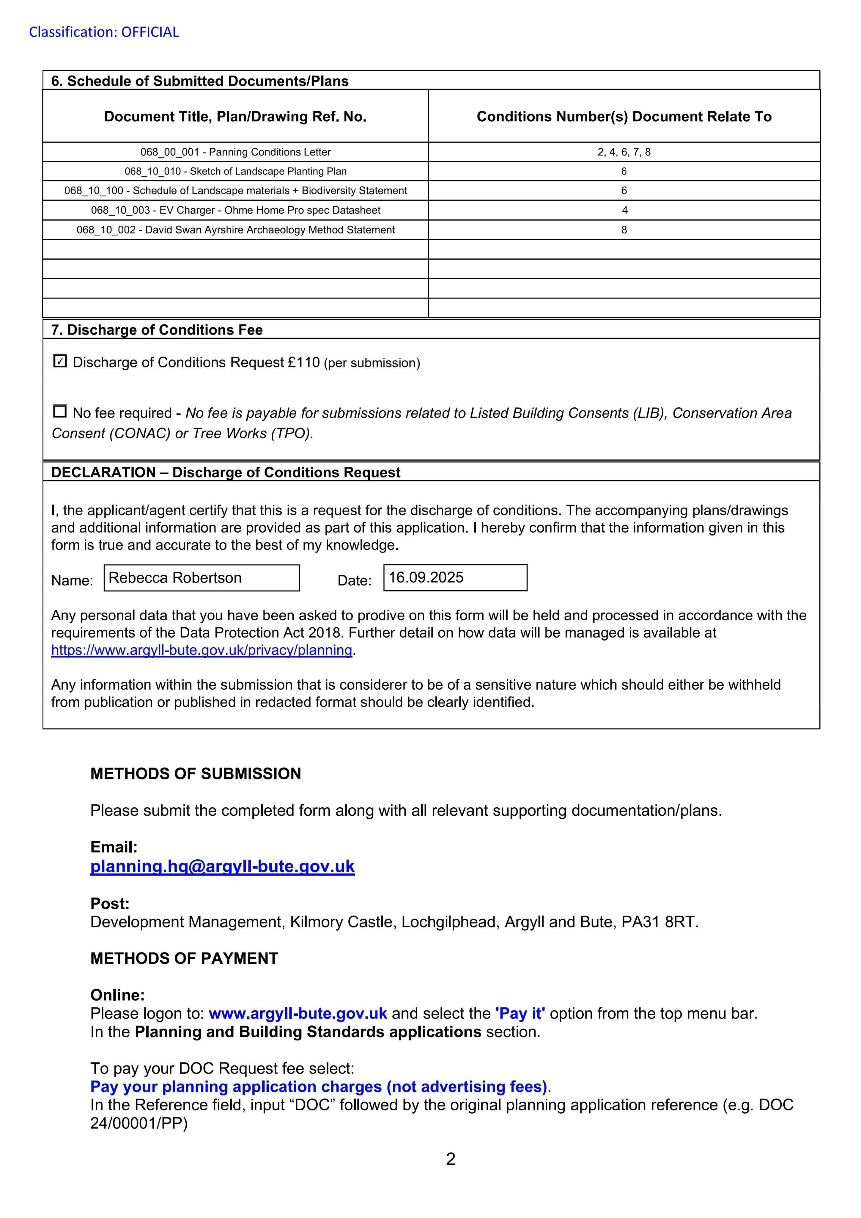 Planning document