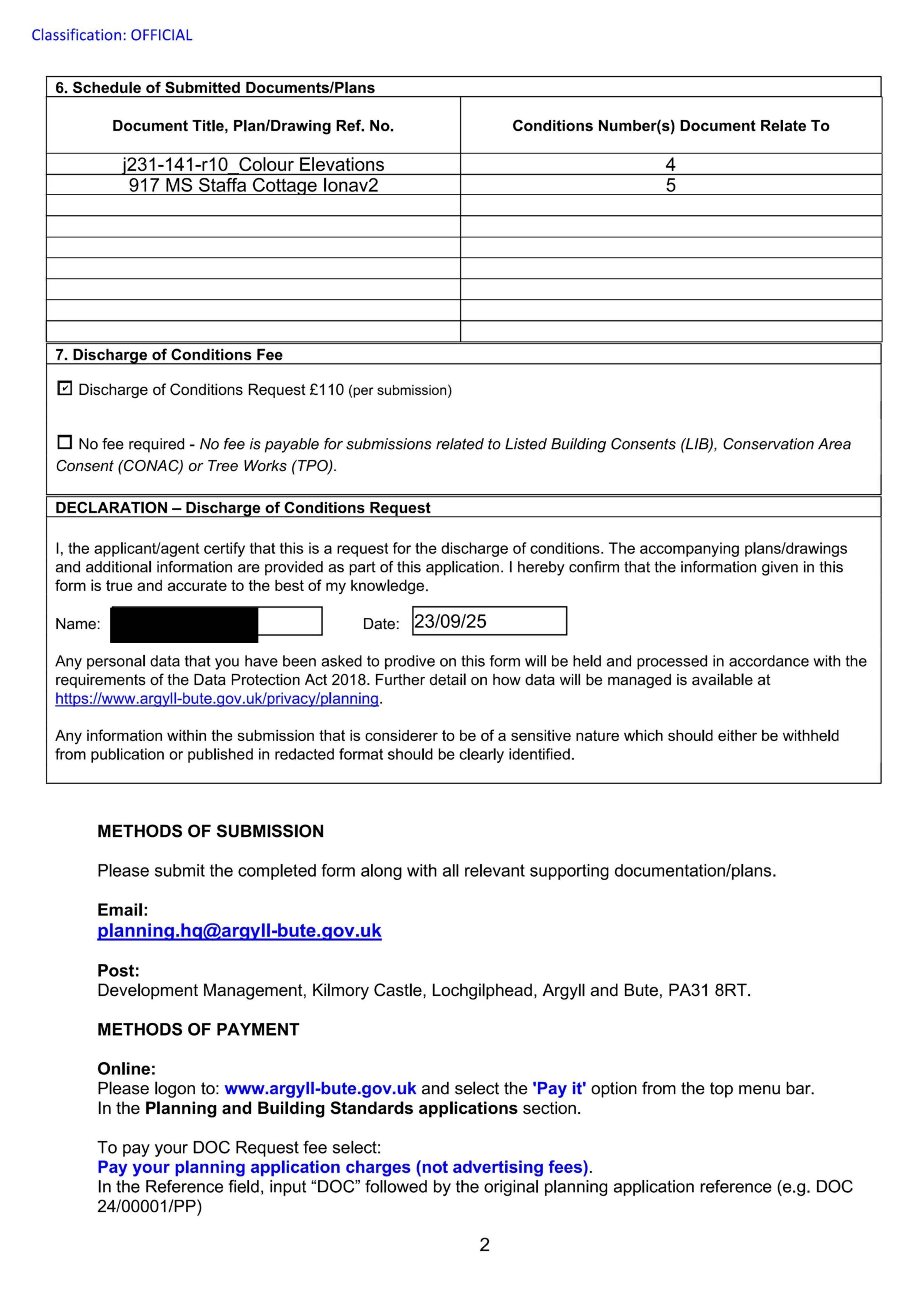 Planning document