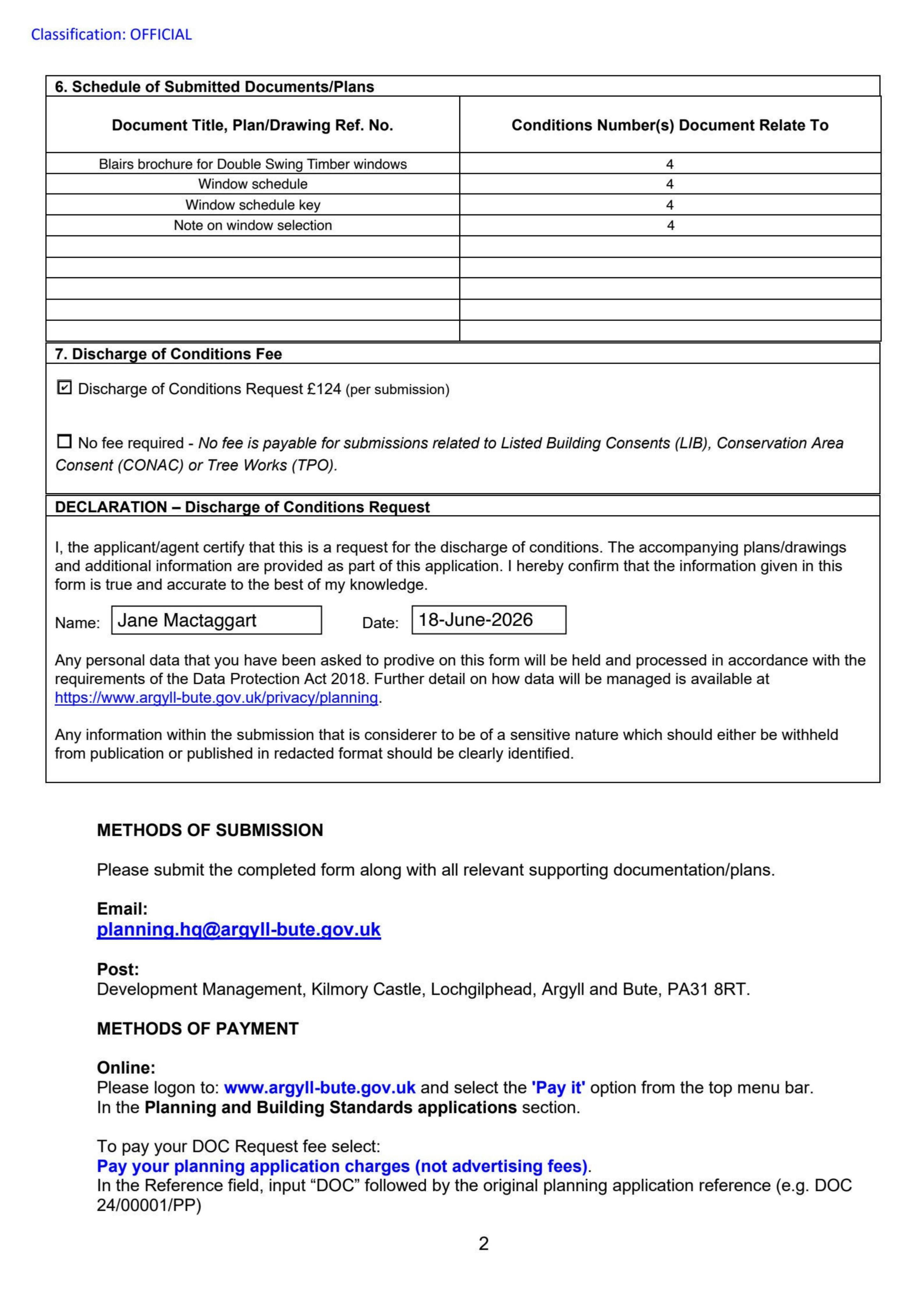 Planning document