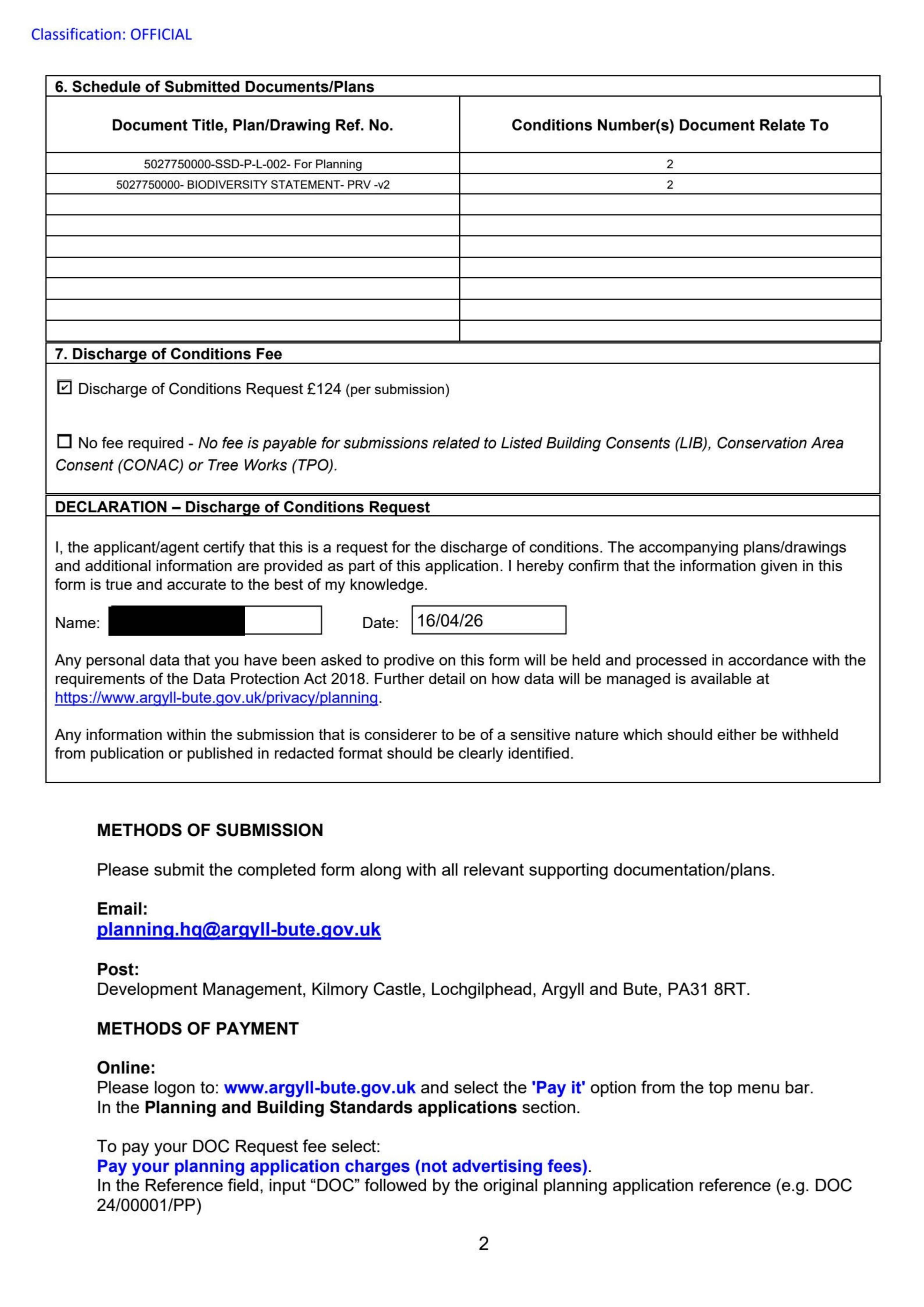 Planning document