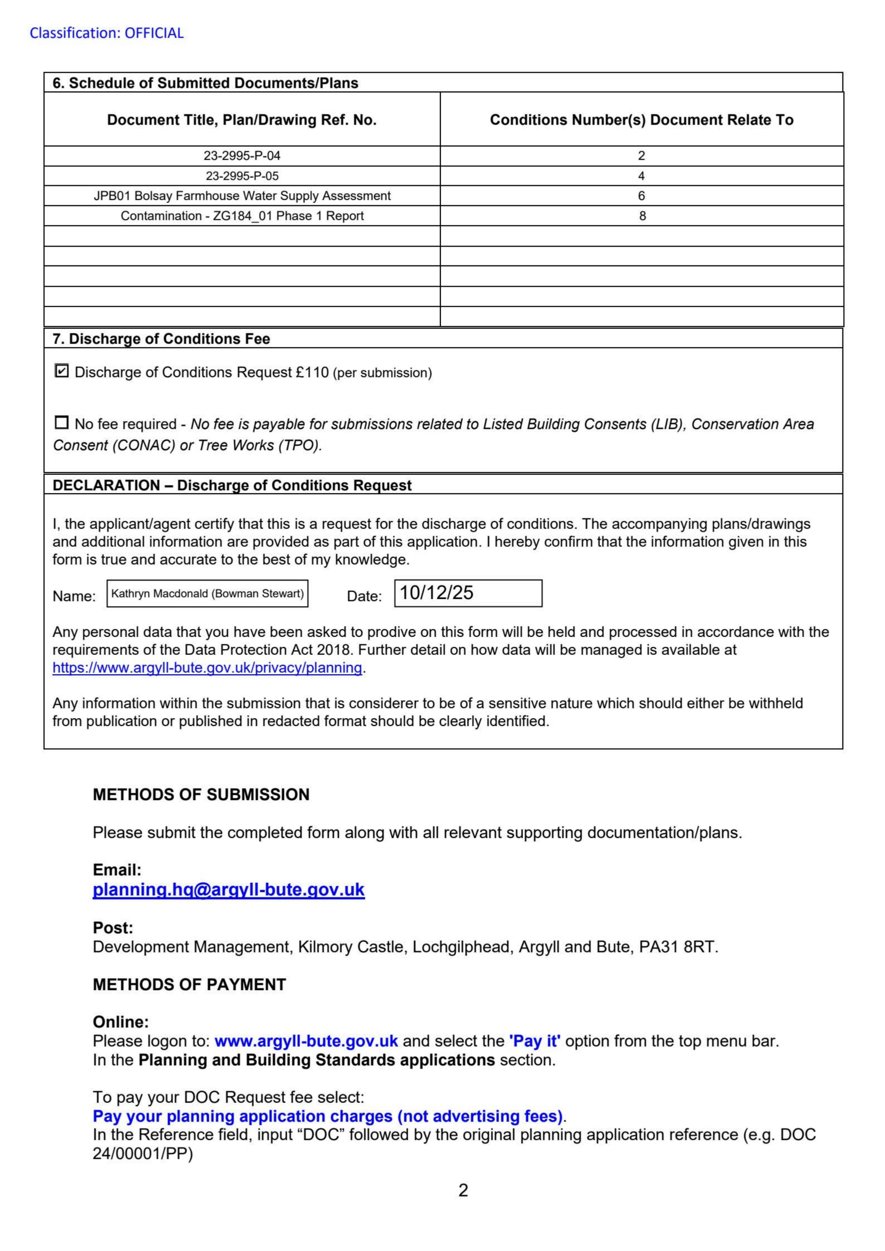 Planning document