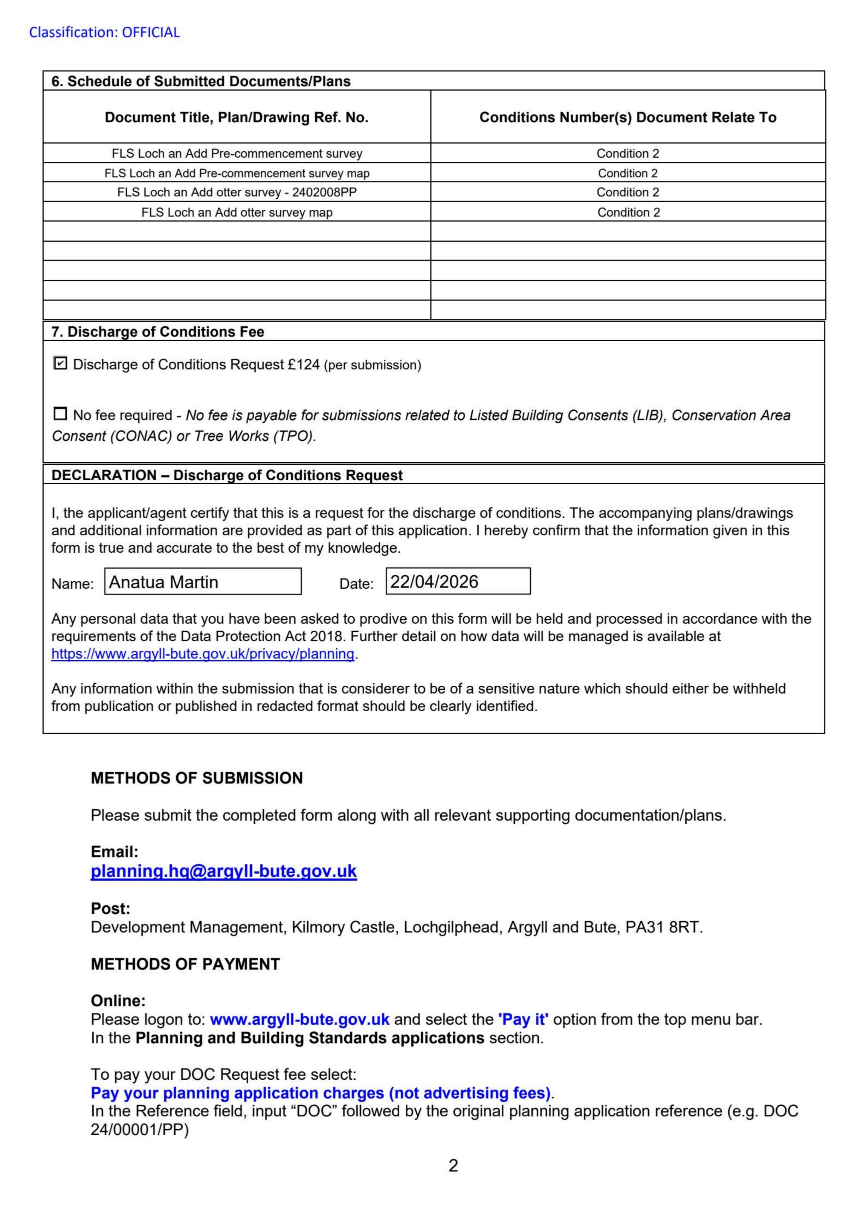 Planning document