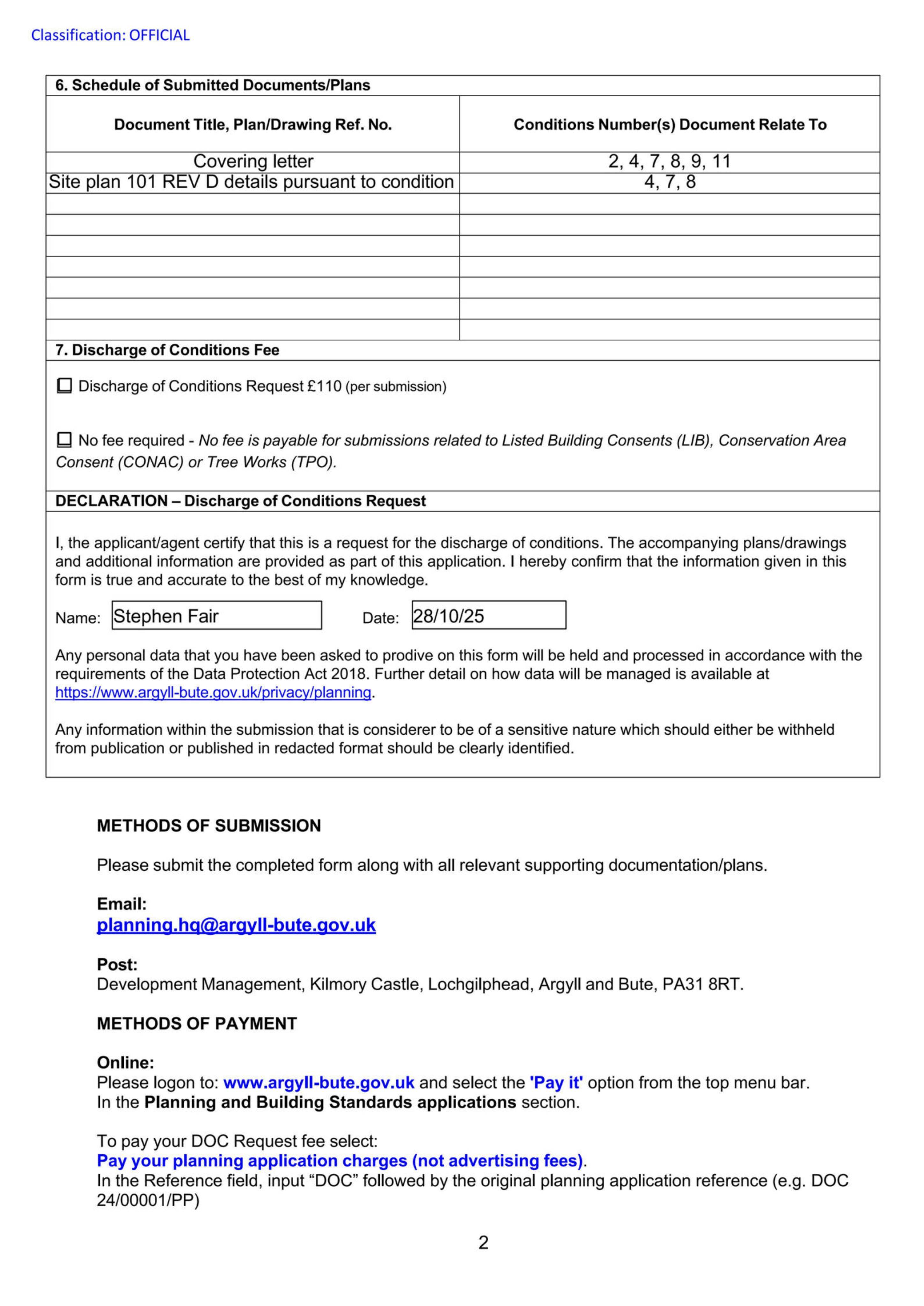 Planning document