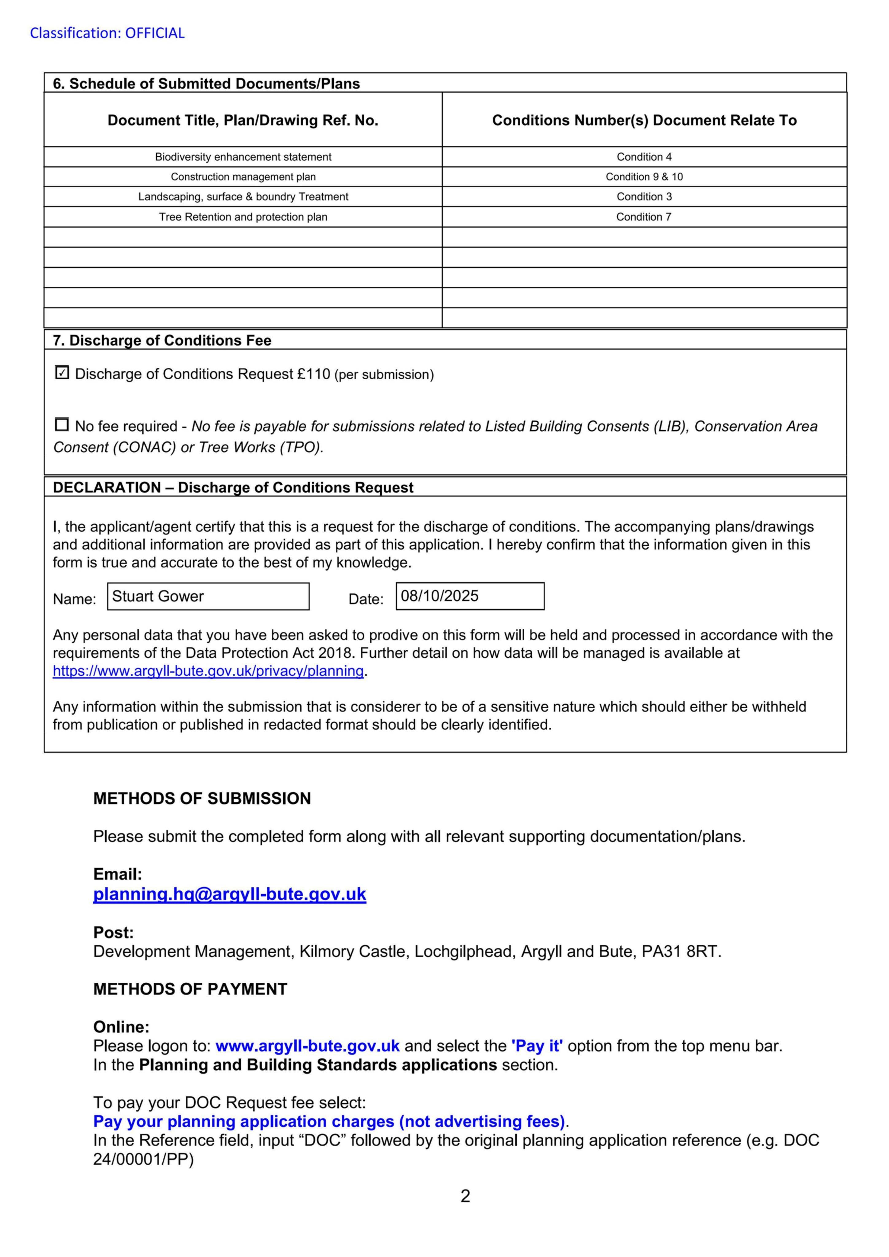 Planning document