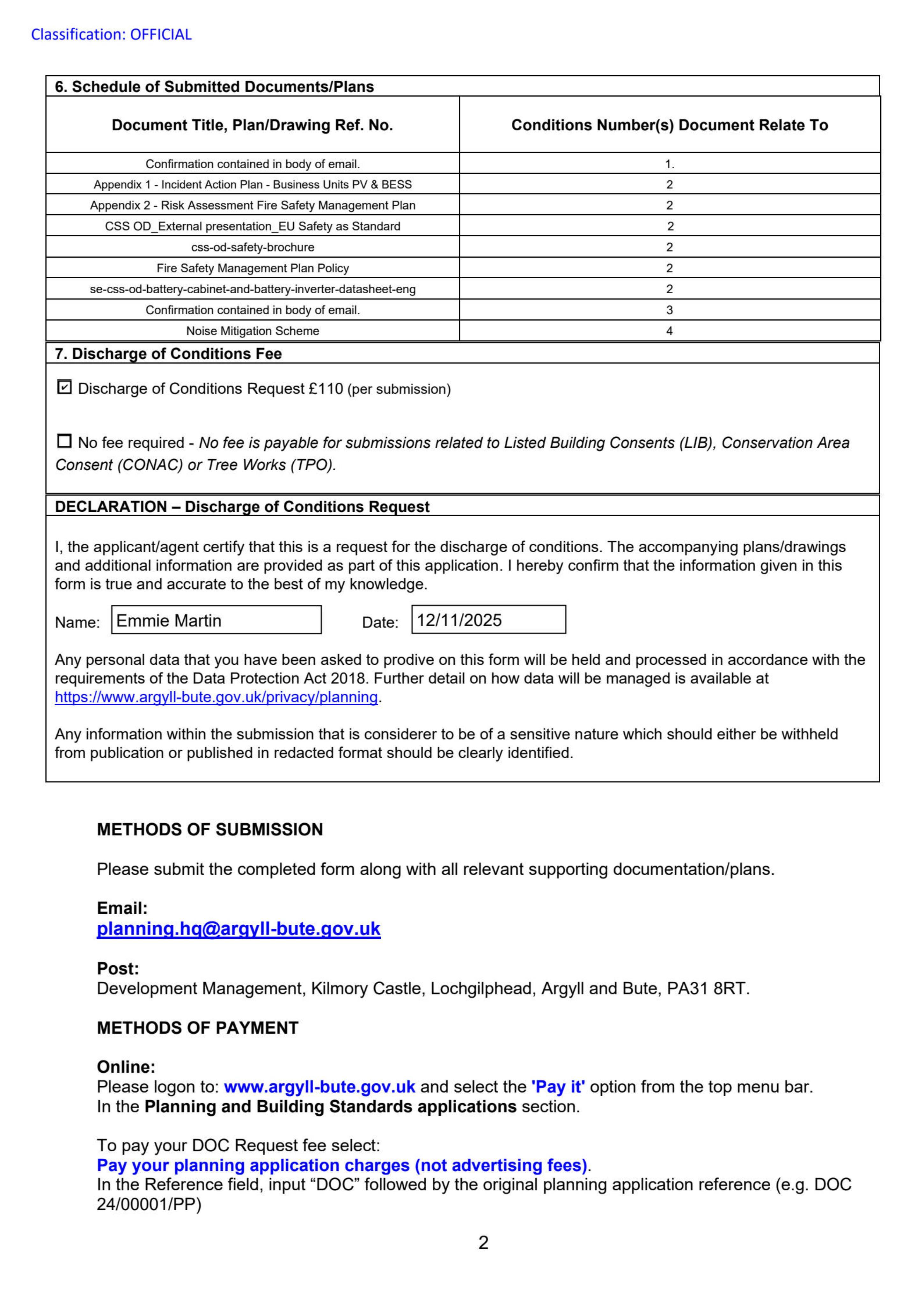 Planning document