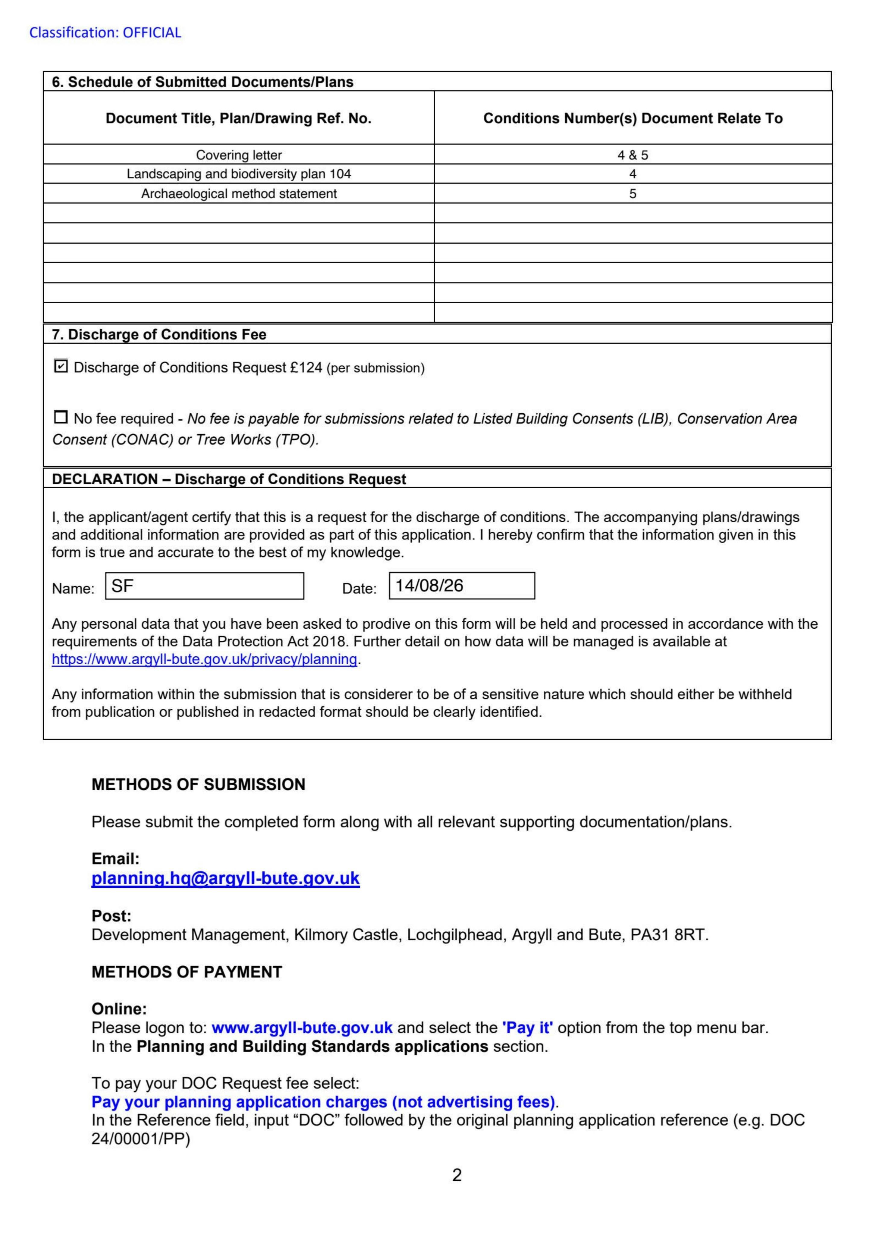 Planning document