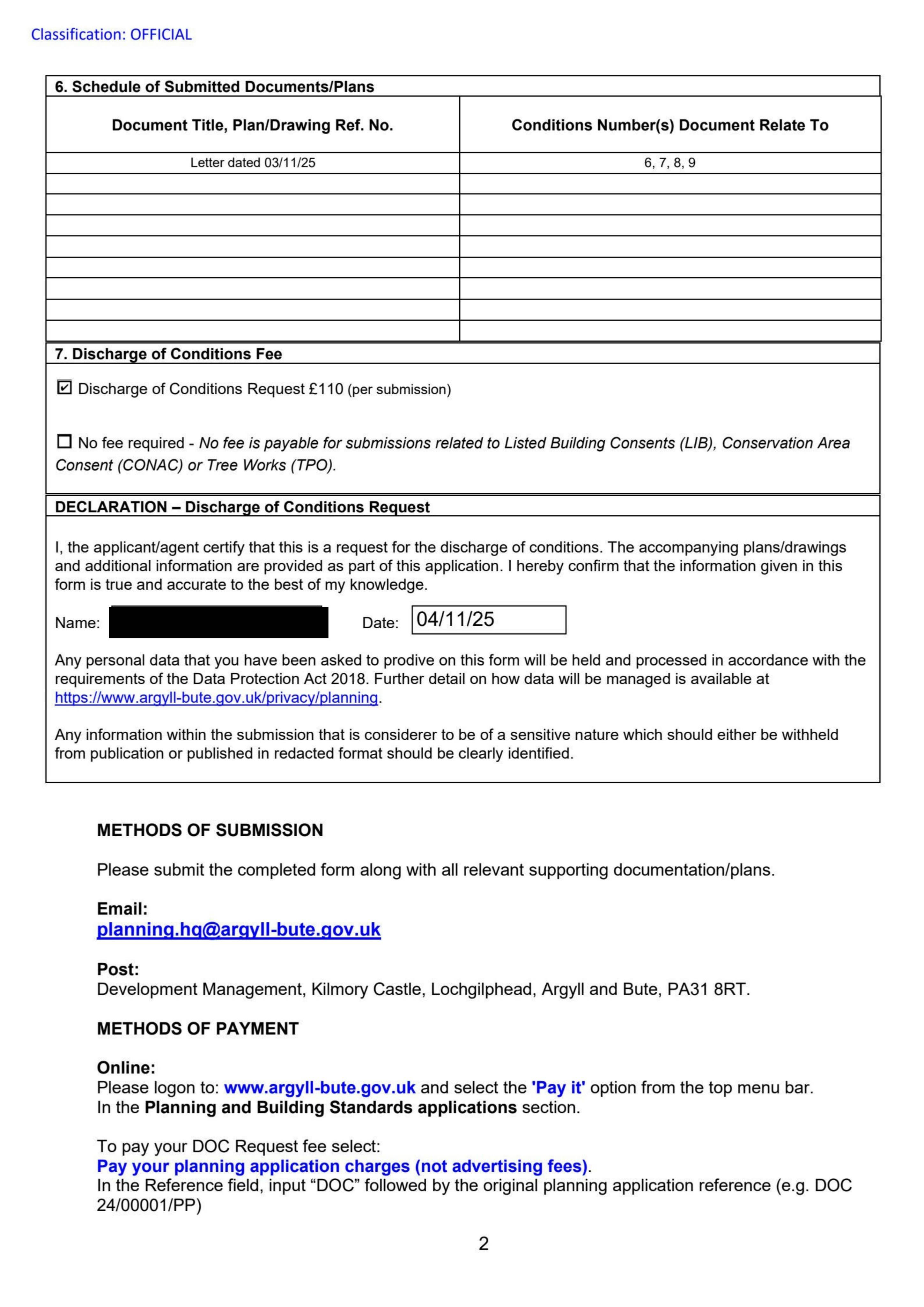 Planning document