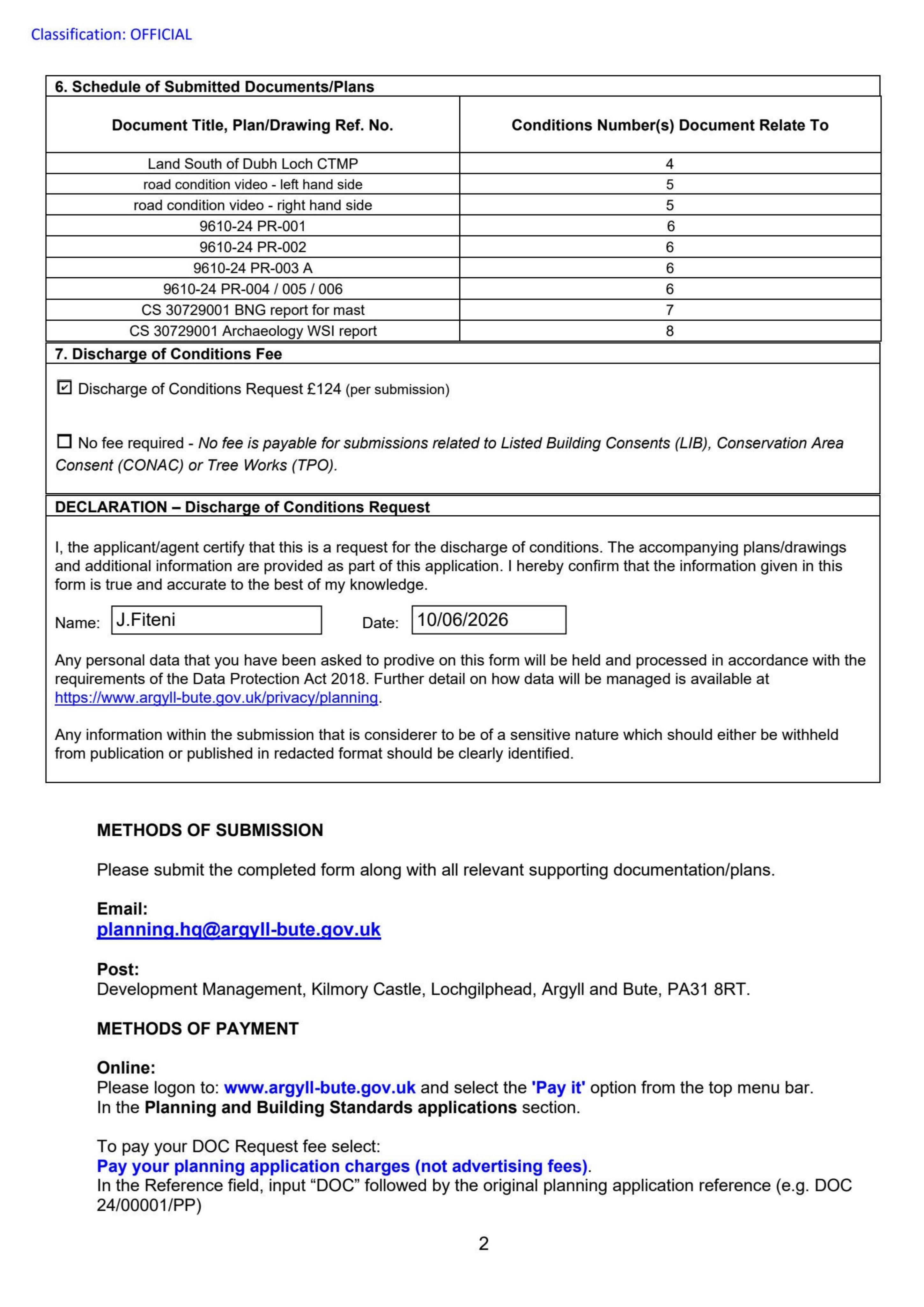 Planning document