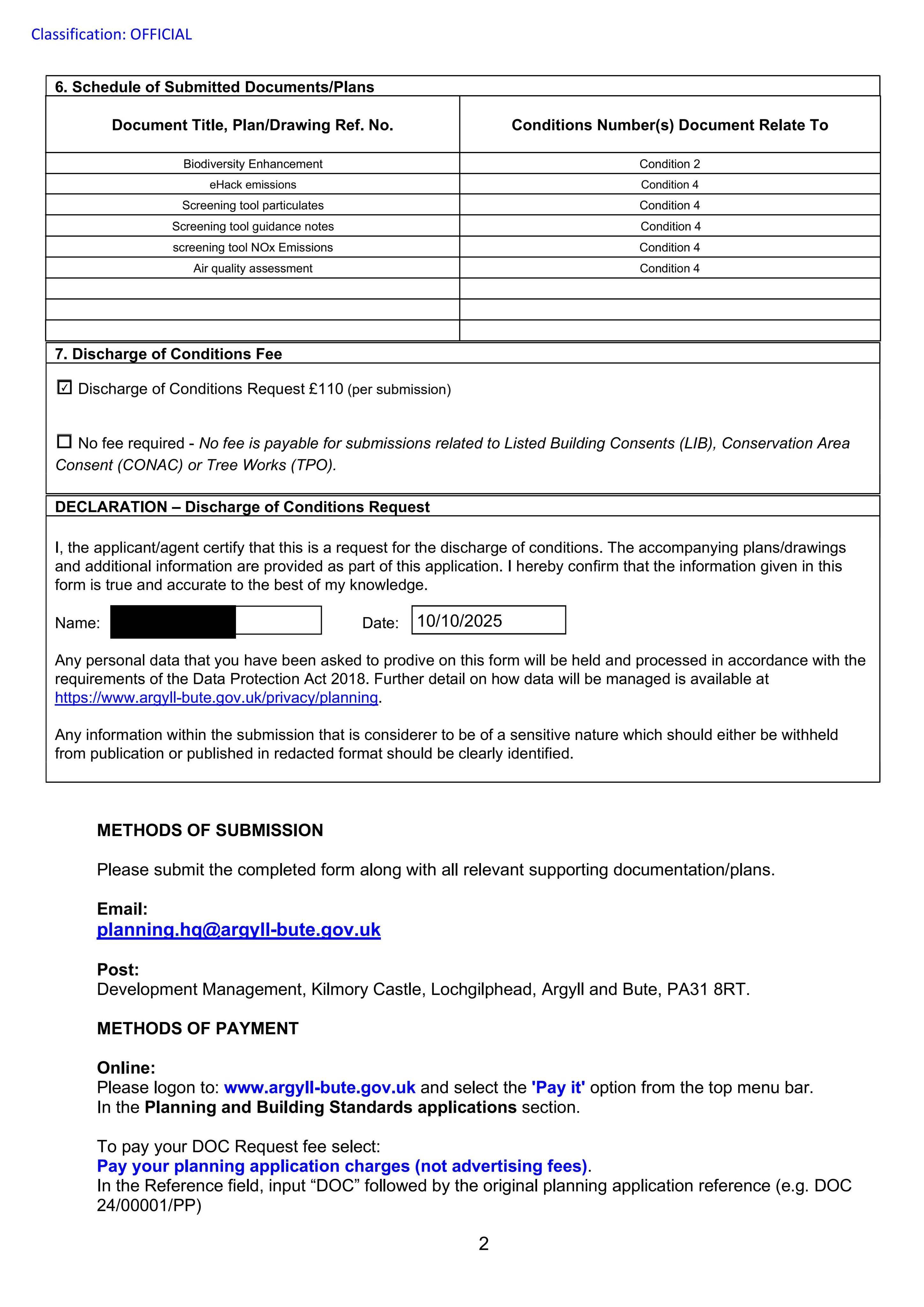Planning document