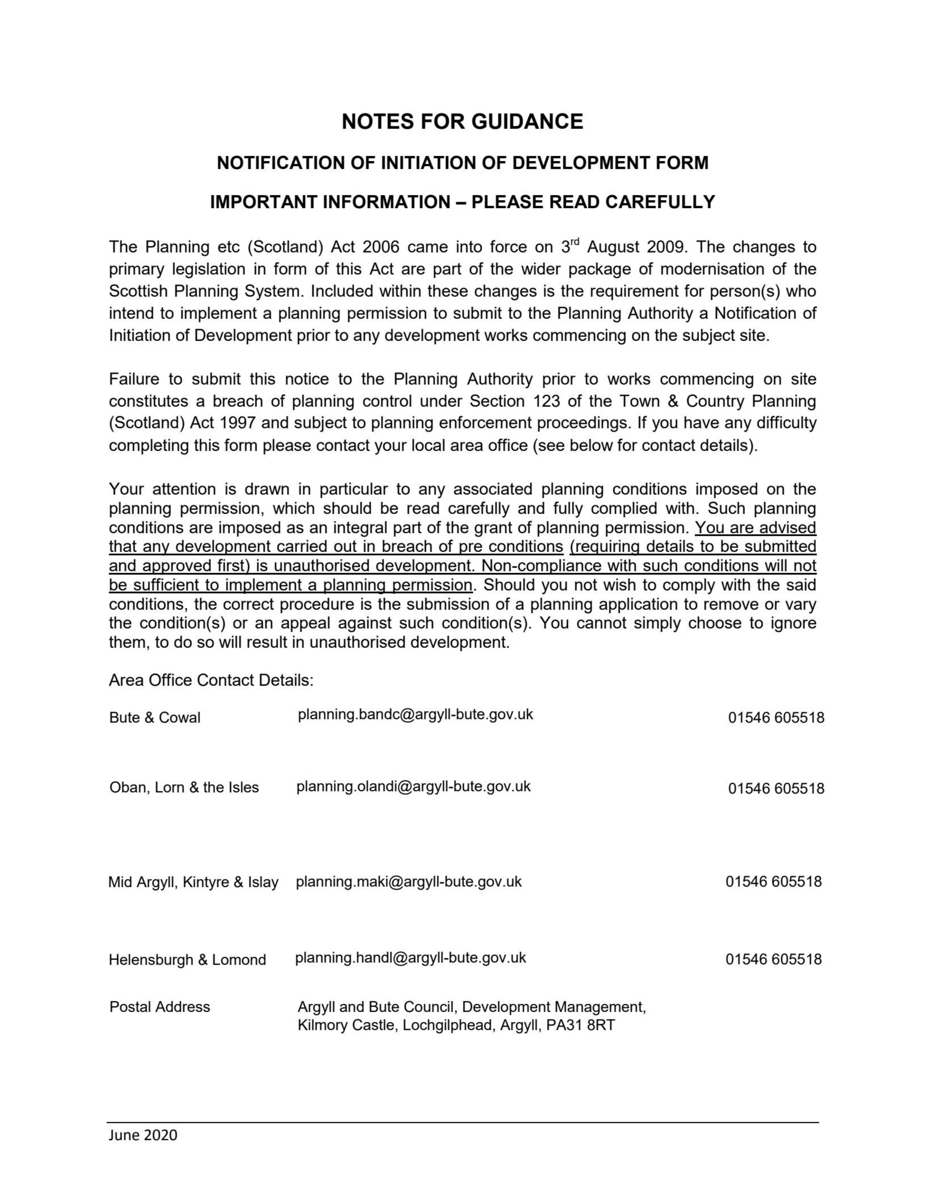 Planning document