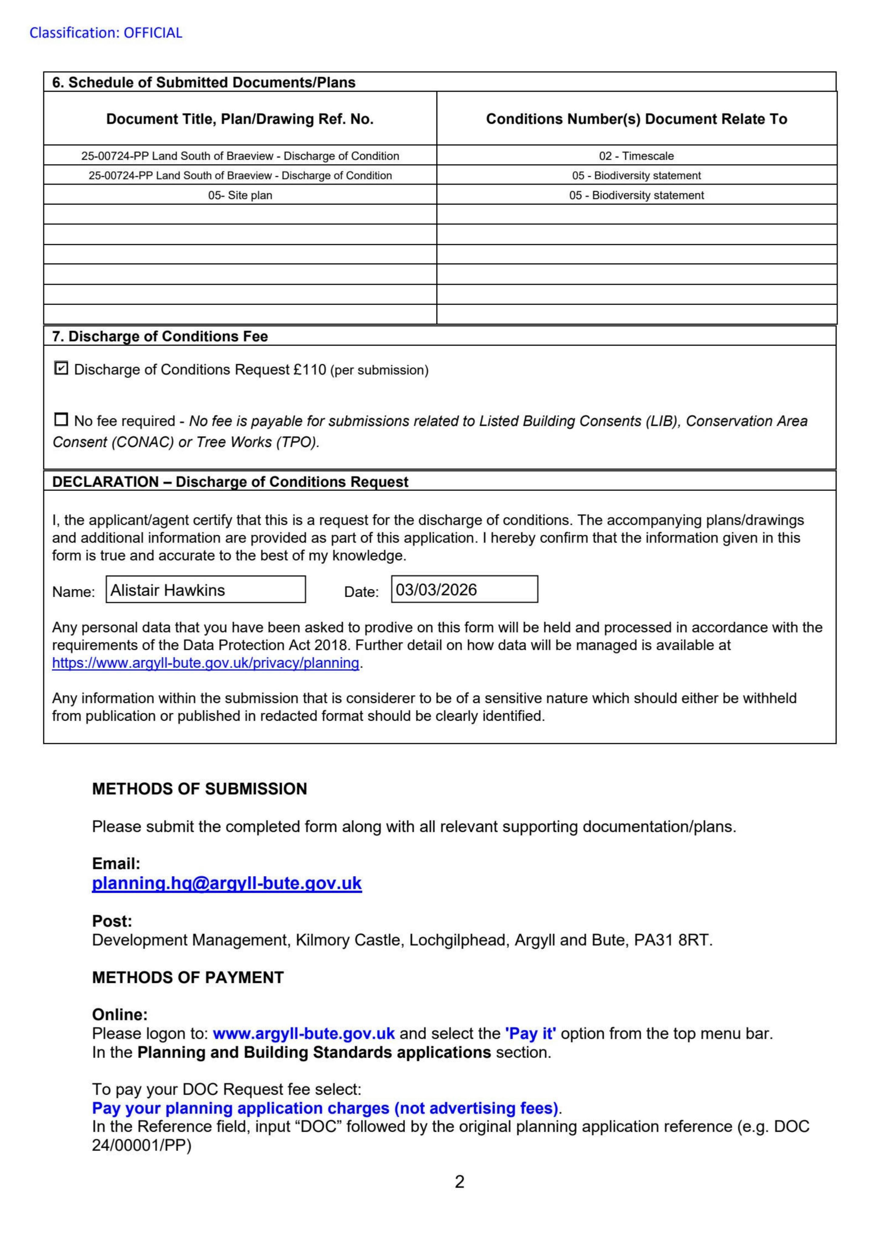 Planning document