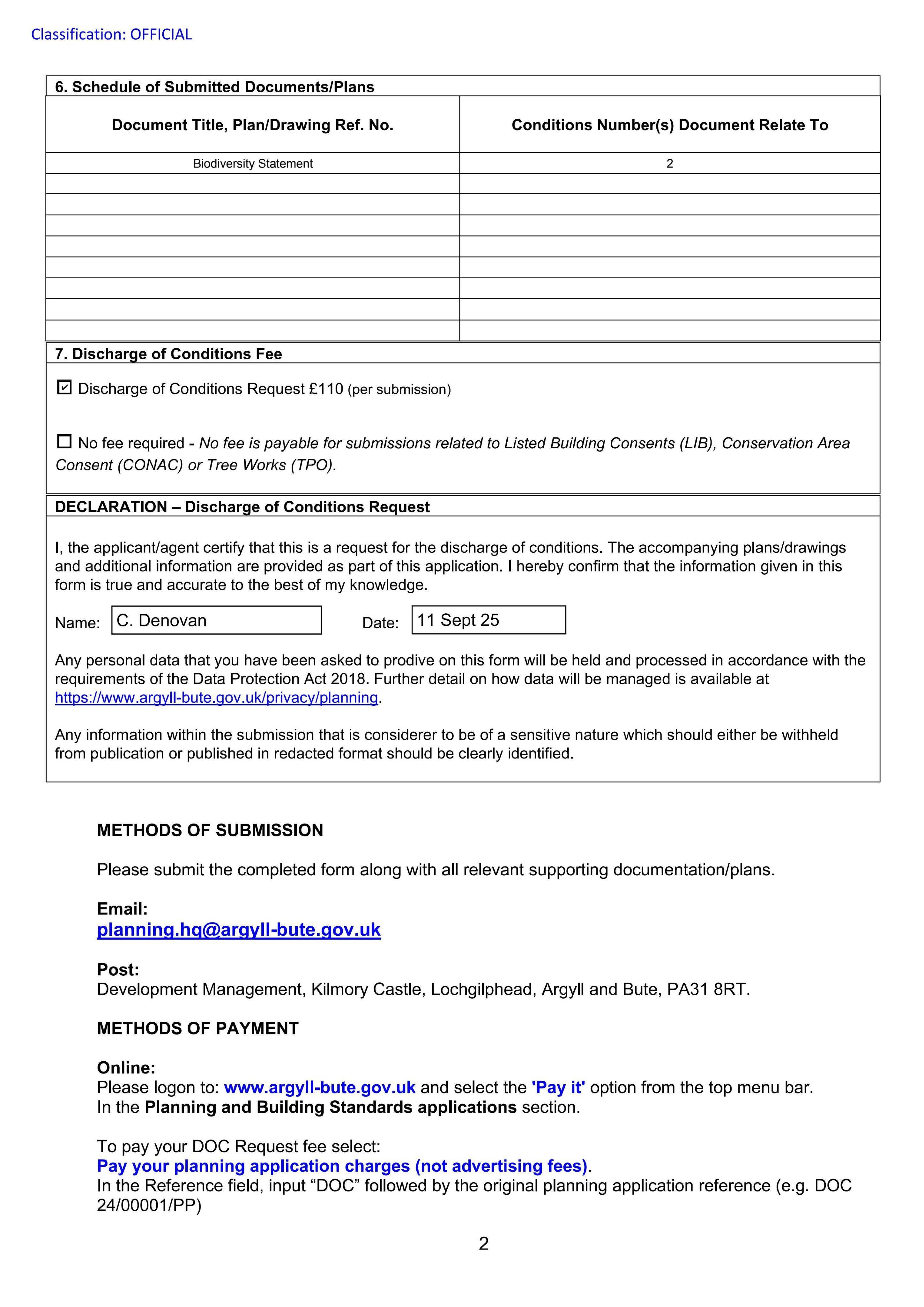 Planning document