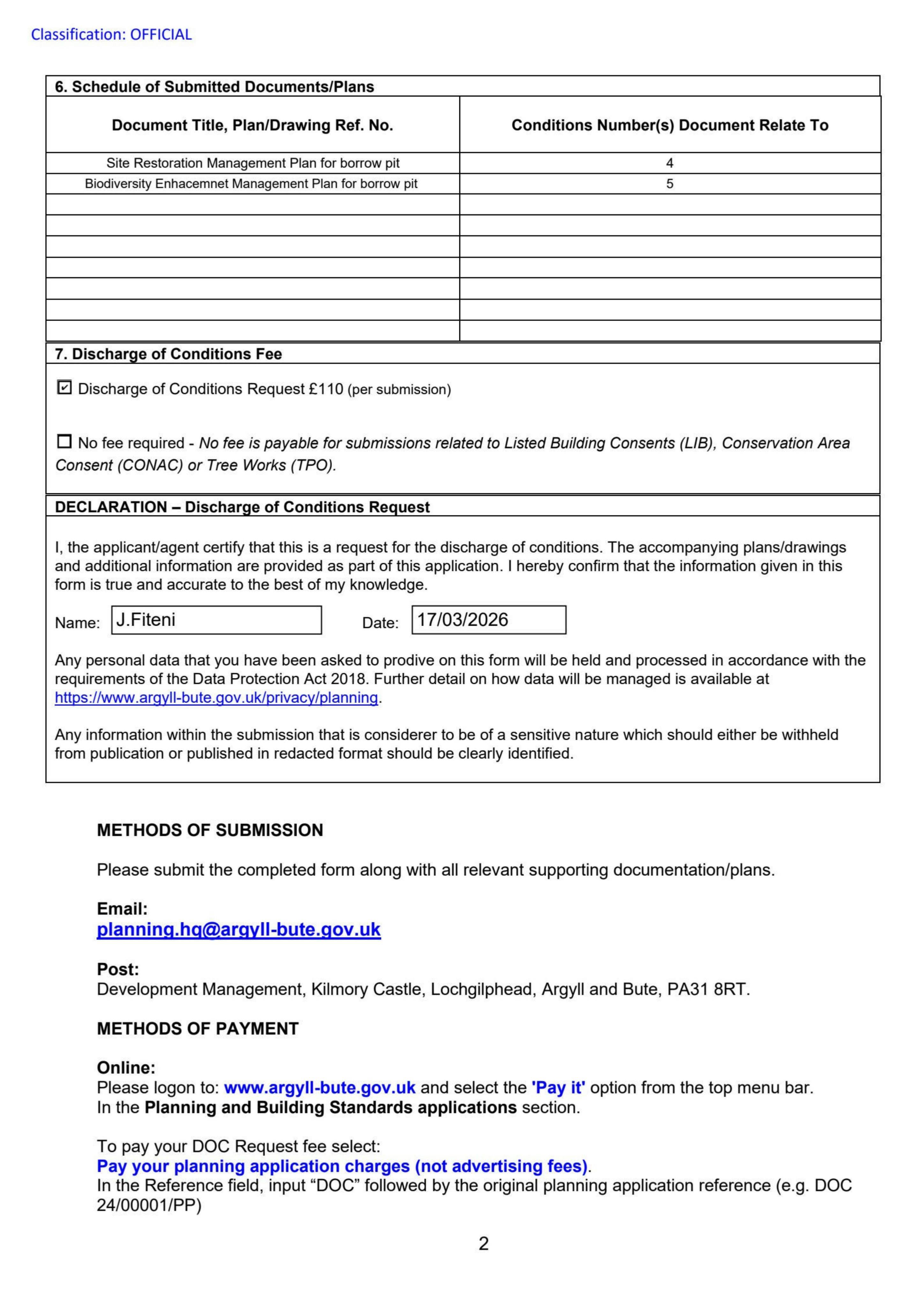 Planning document