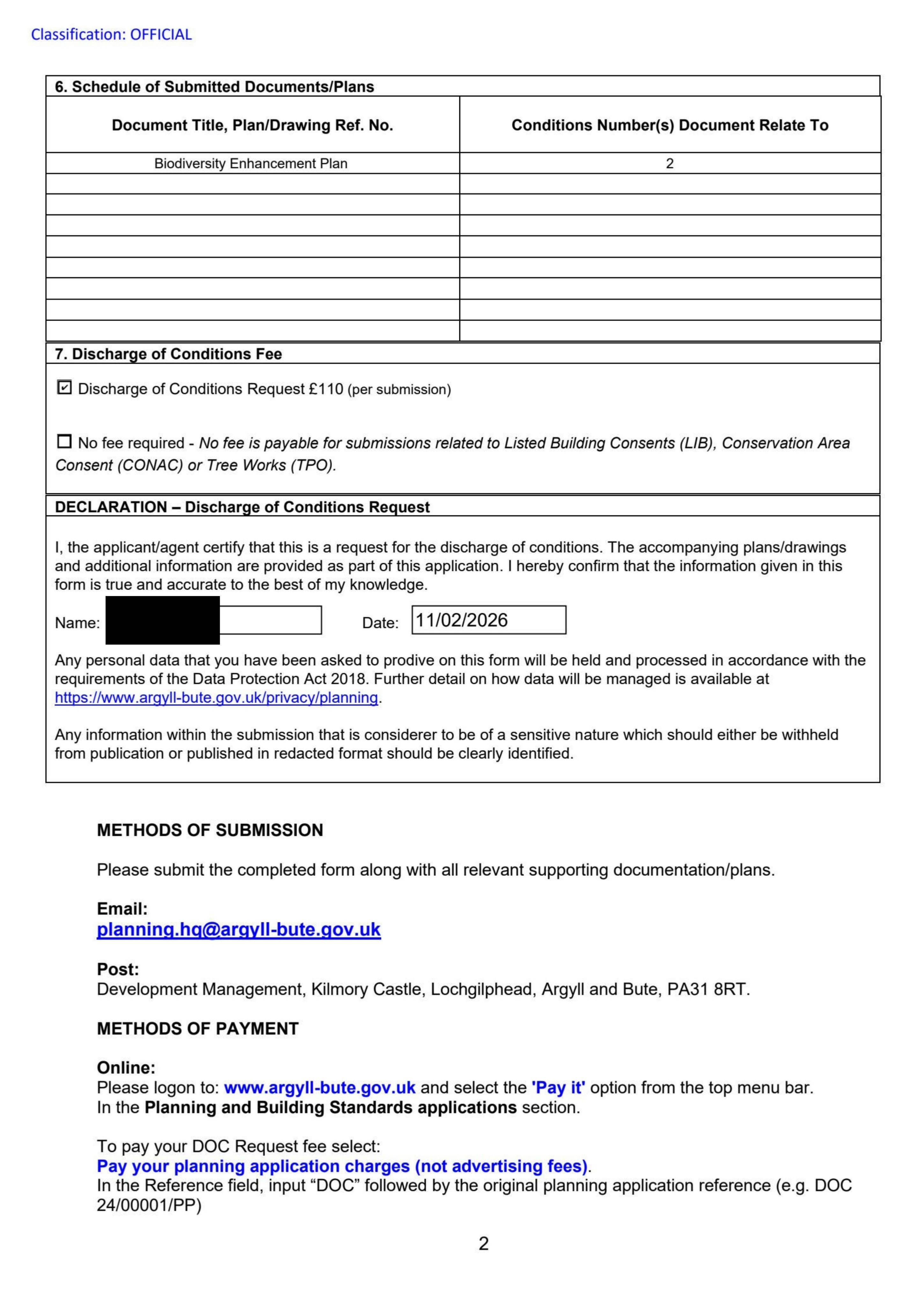 Planning document