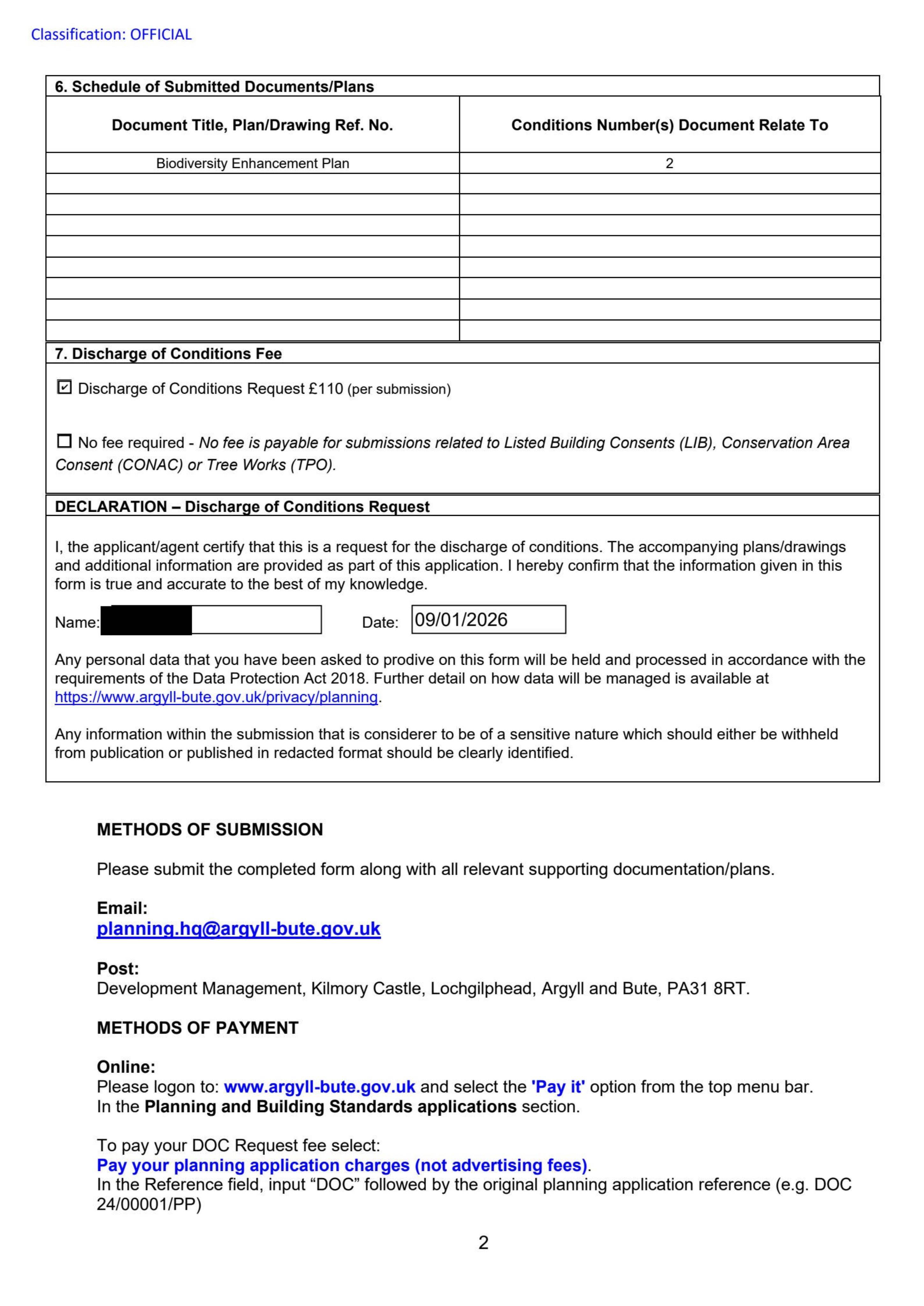 Planning document