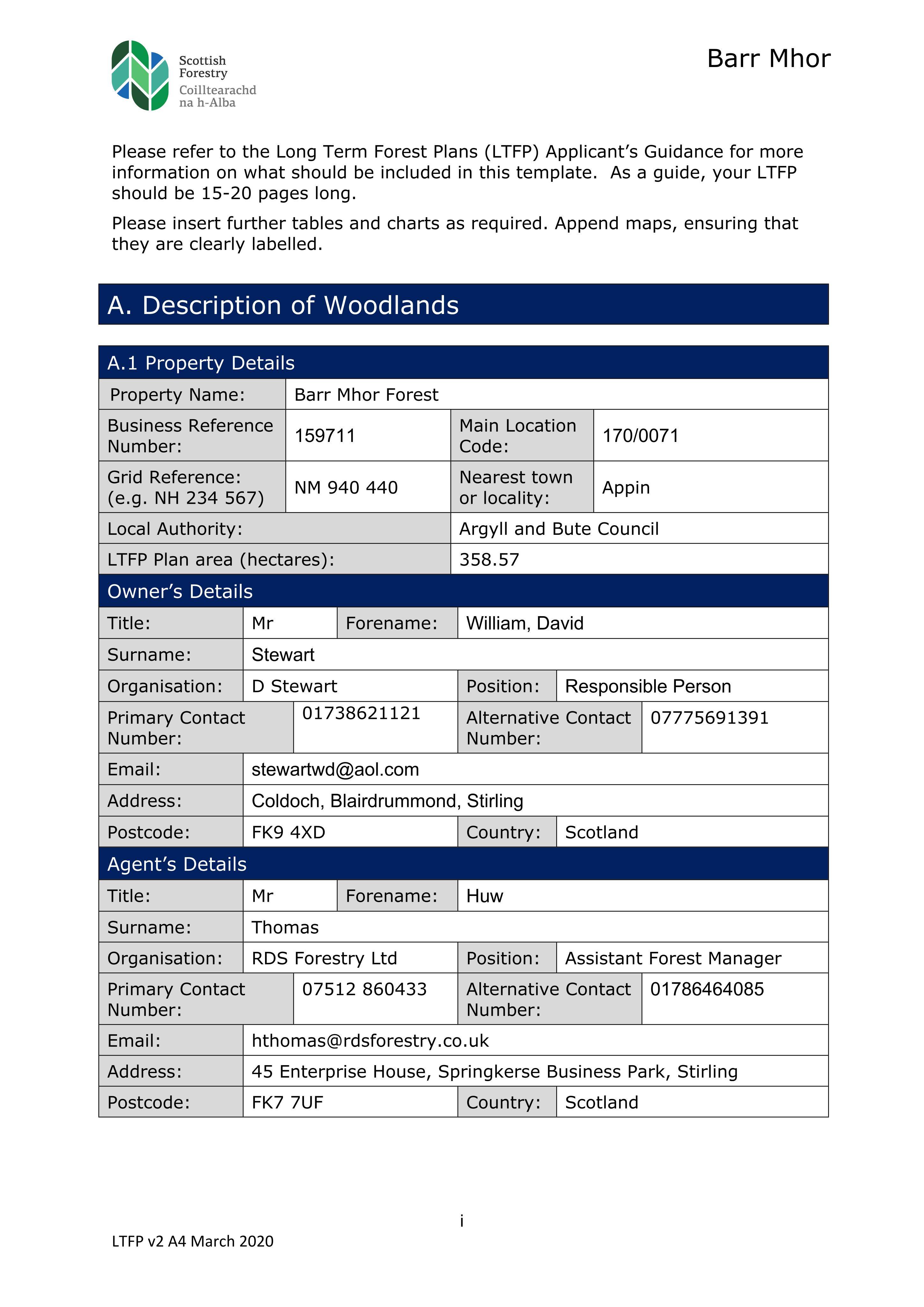 Planning document