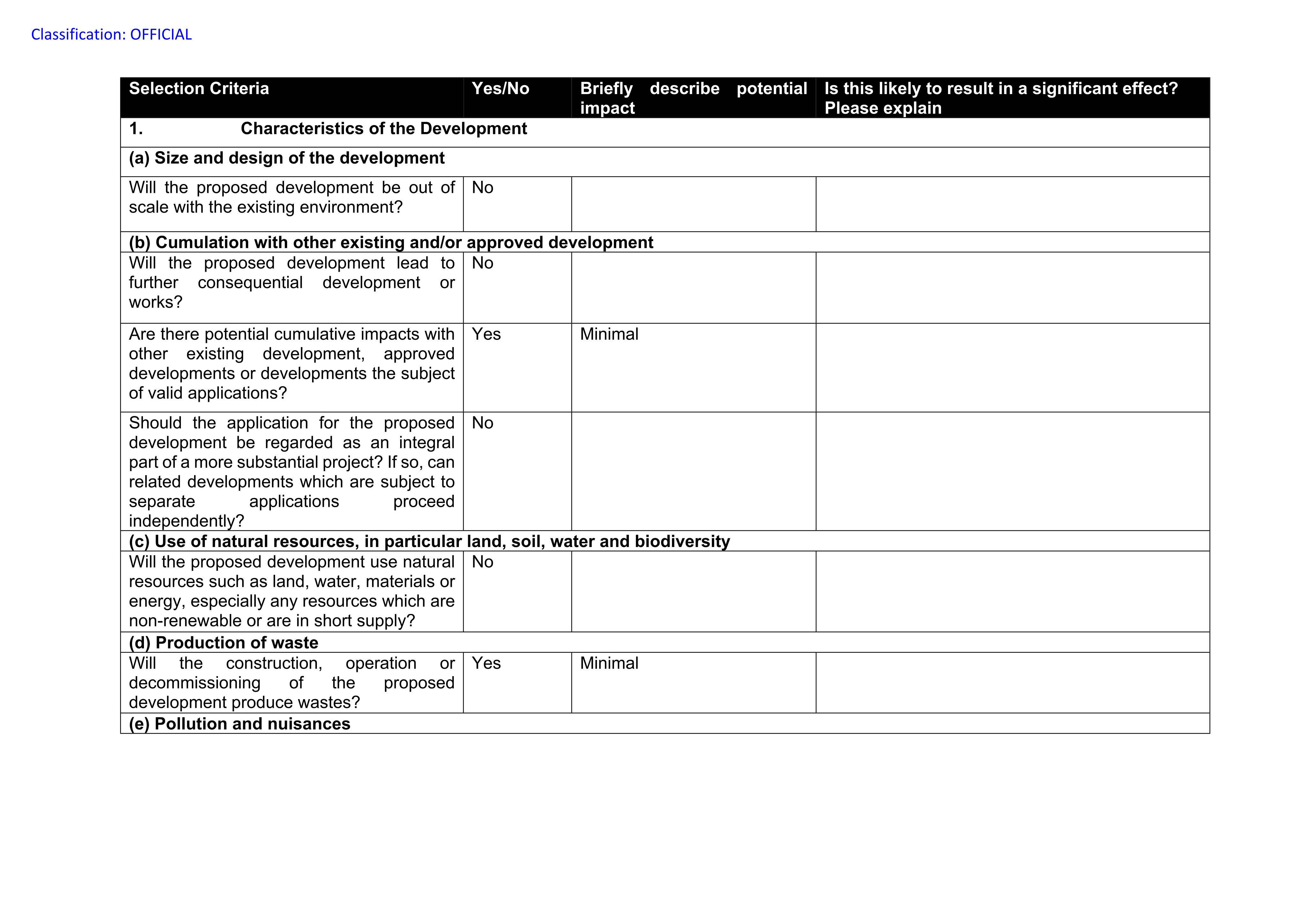 Planning document