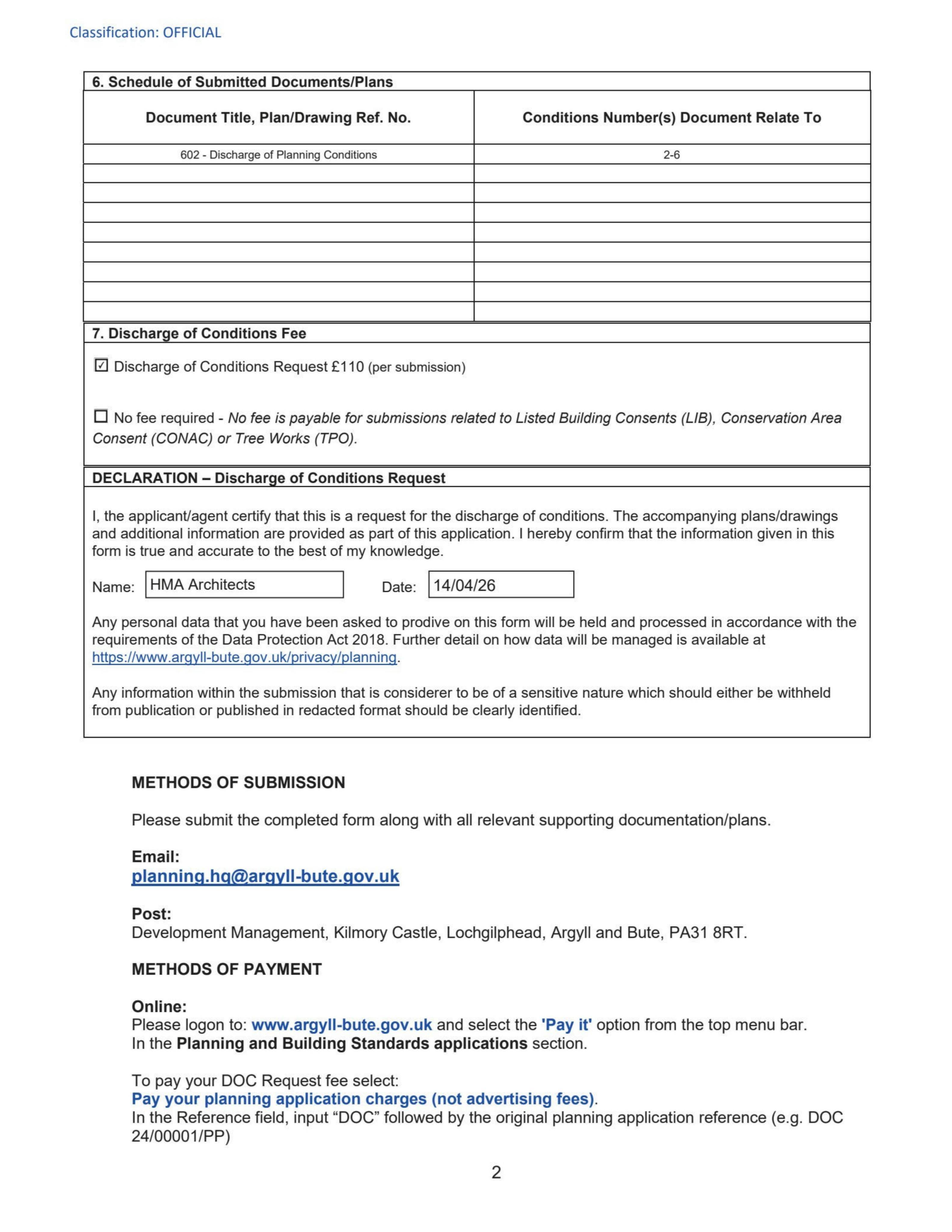 Planning document
