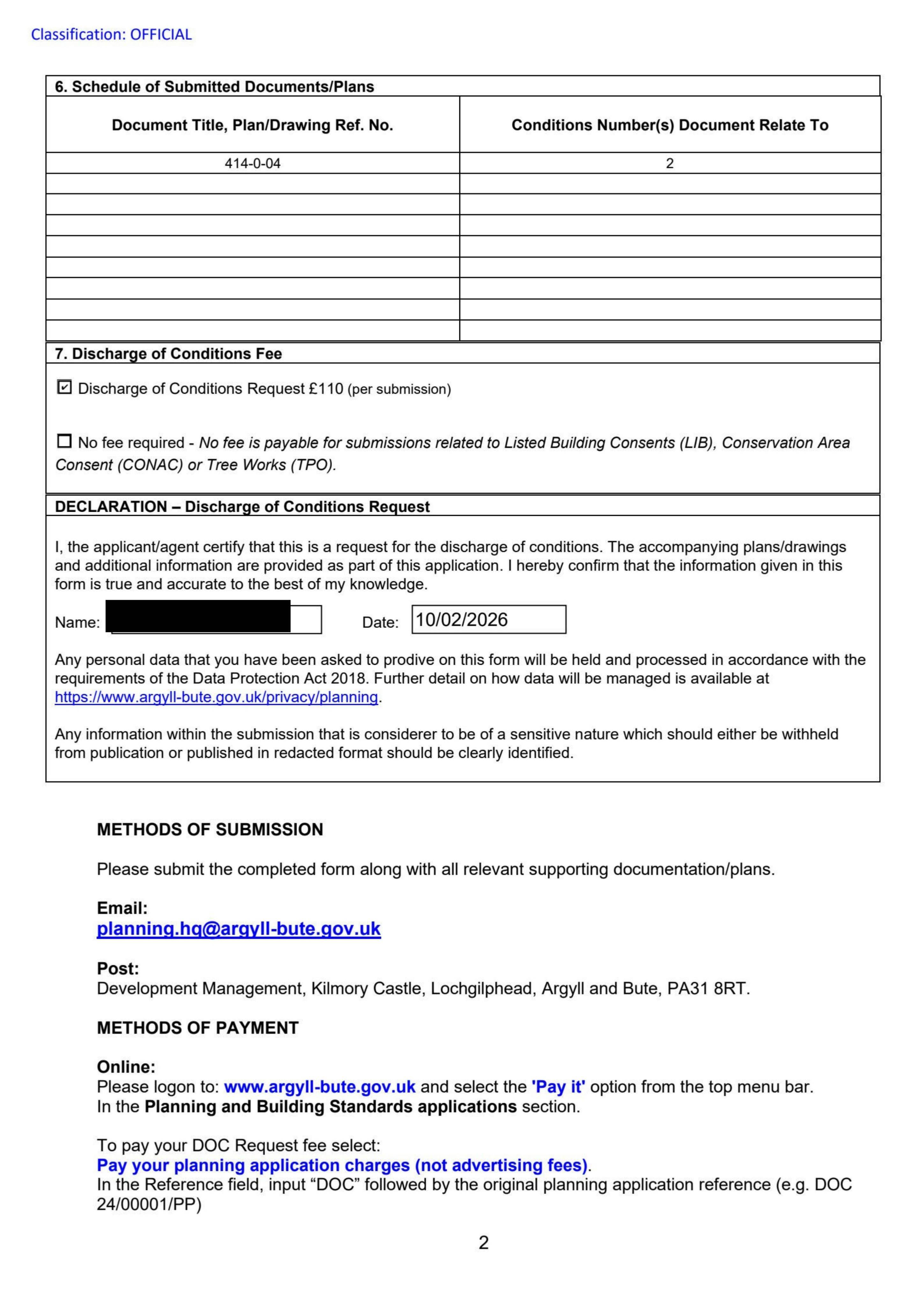 Planning document