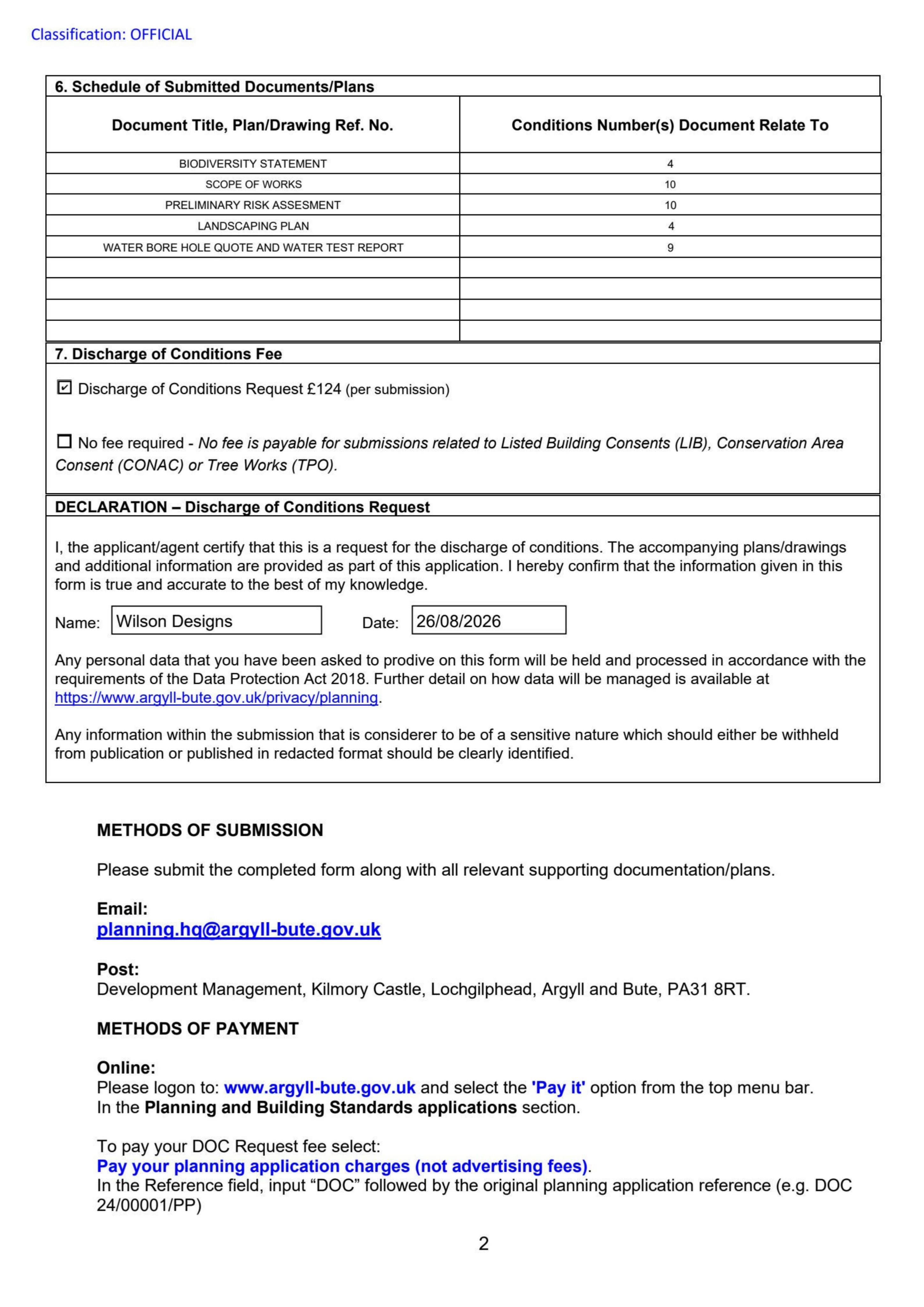 Planning document
