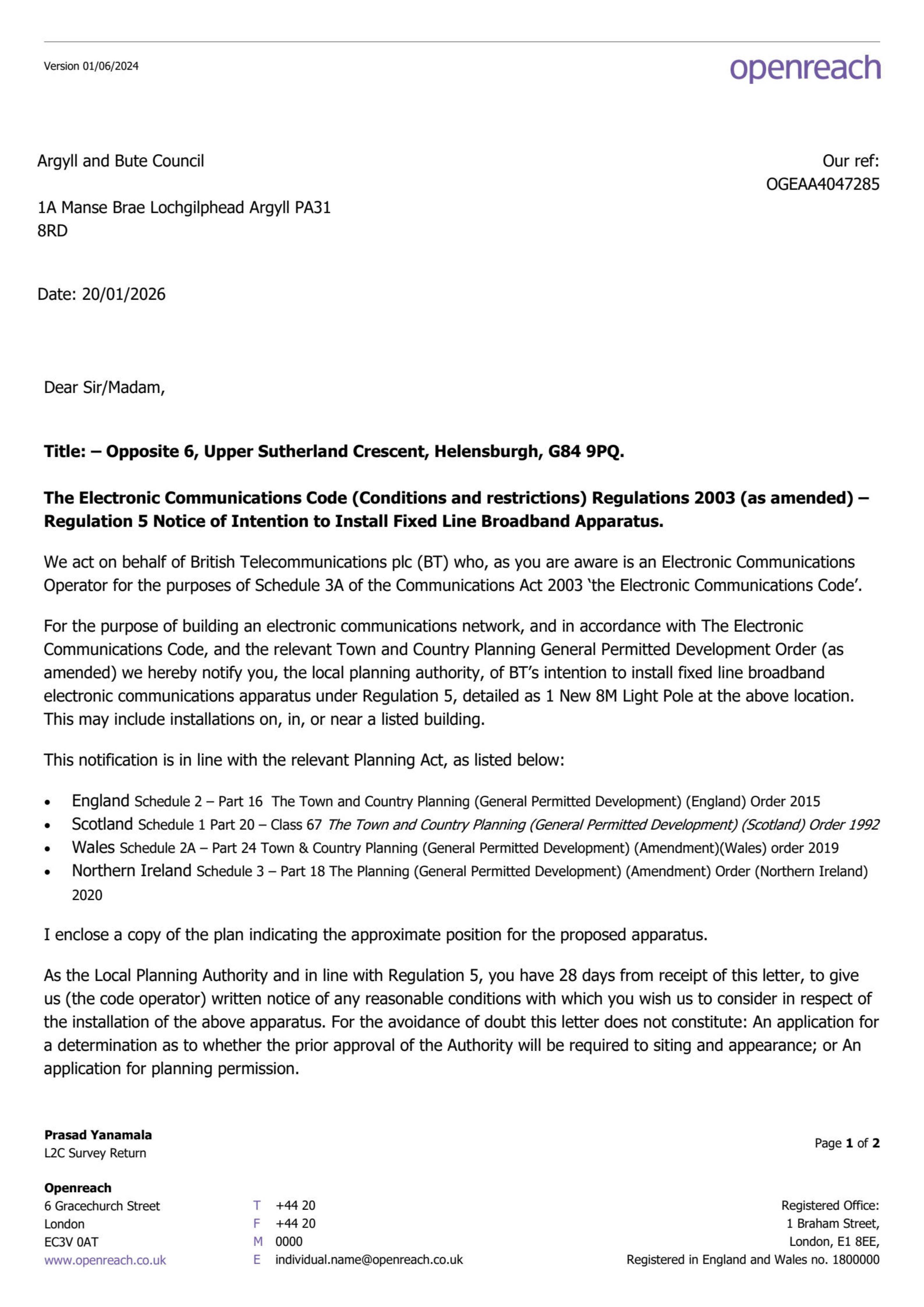 Planning document