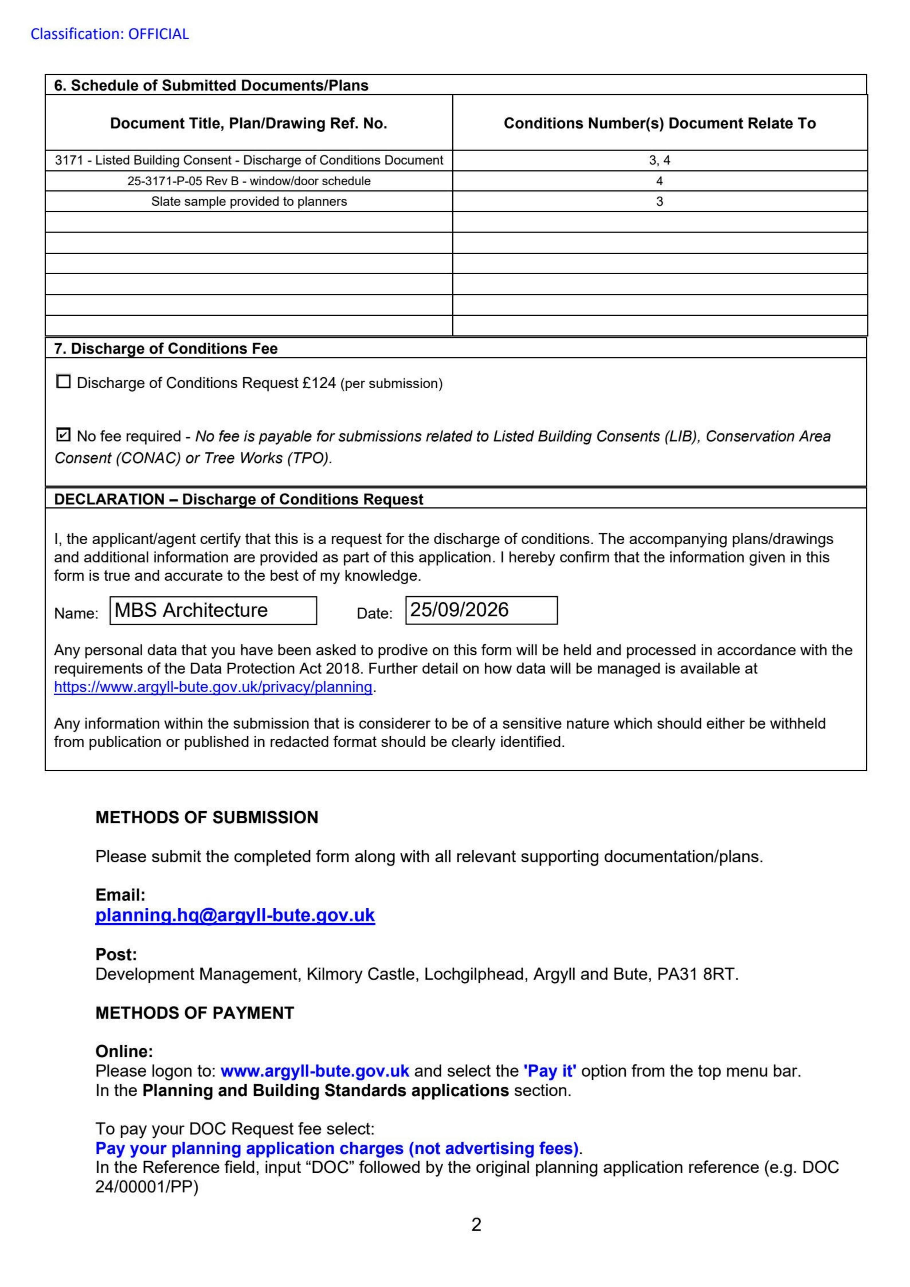 Planning document