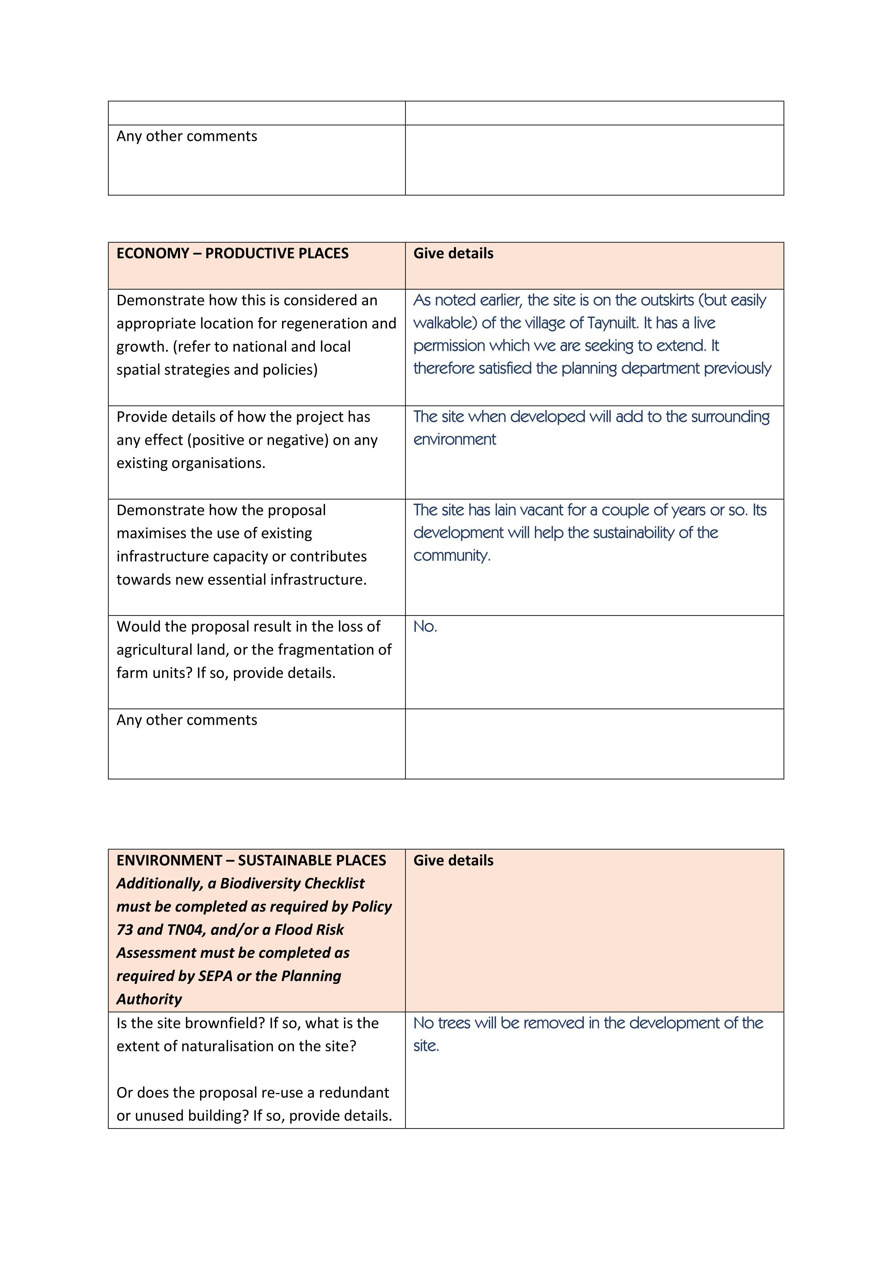 Planning document