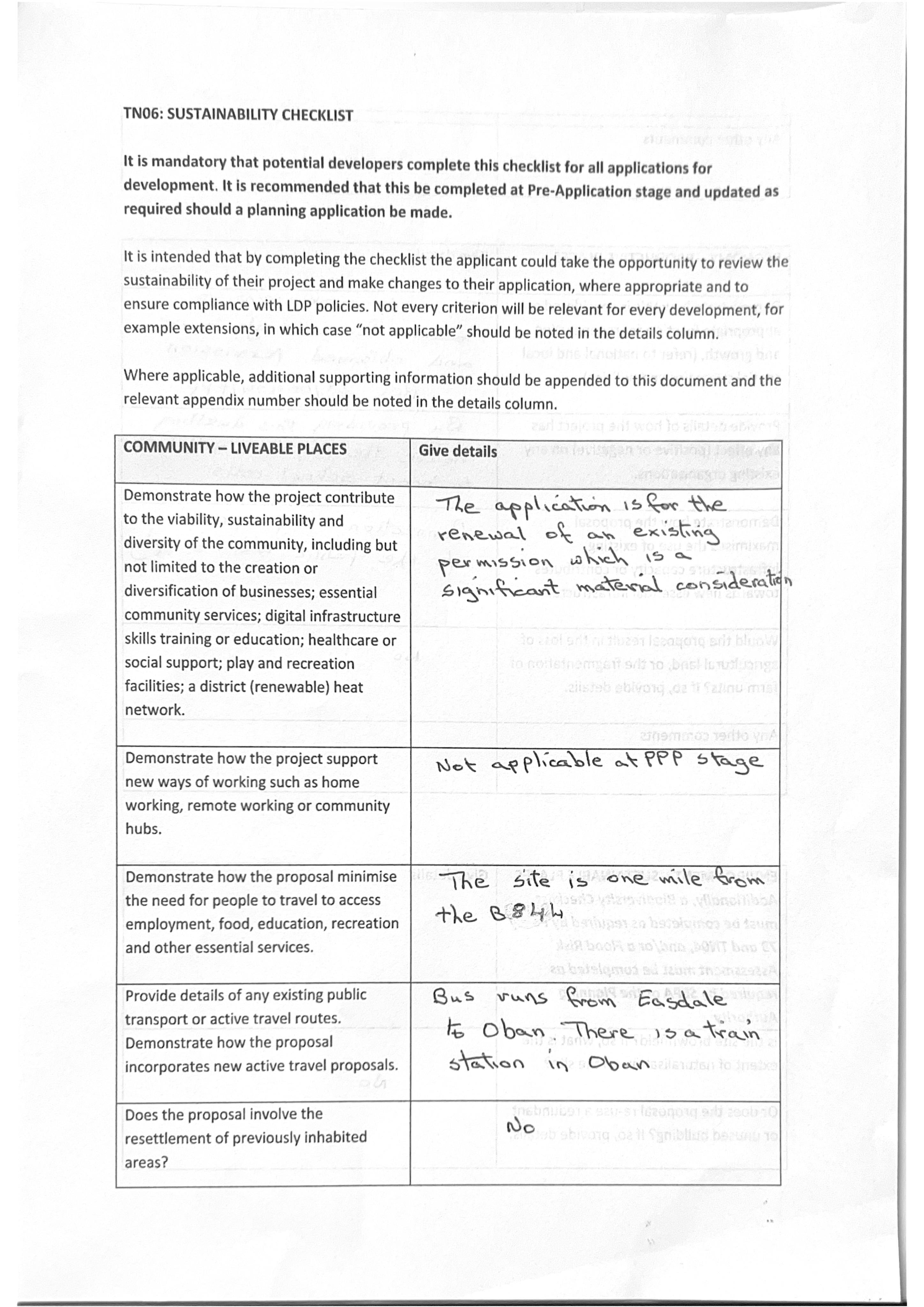 Planning document