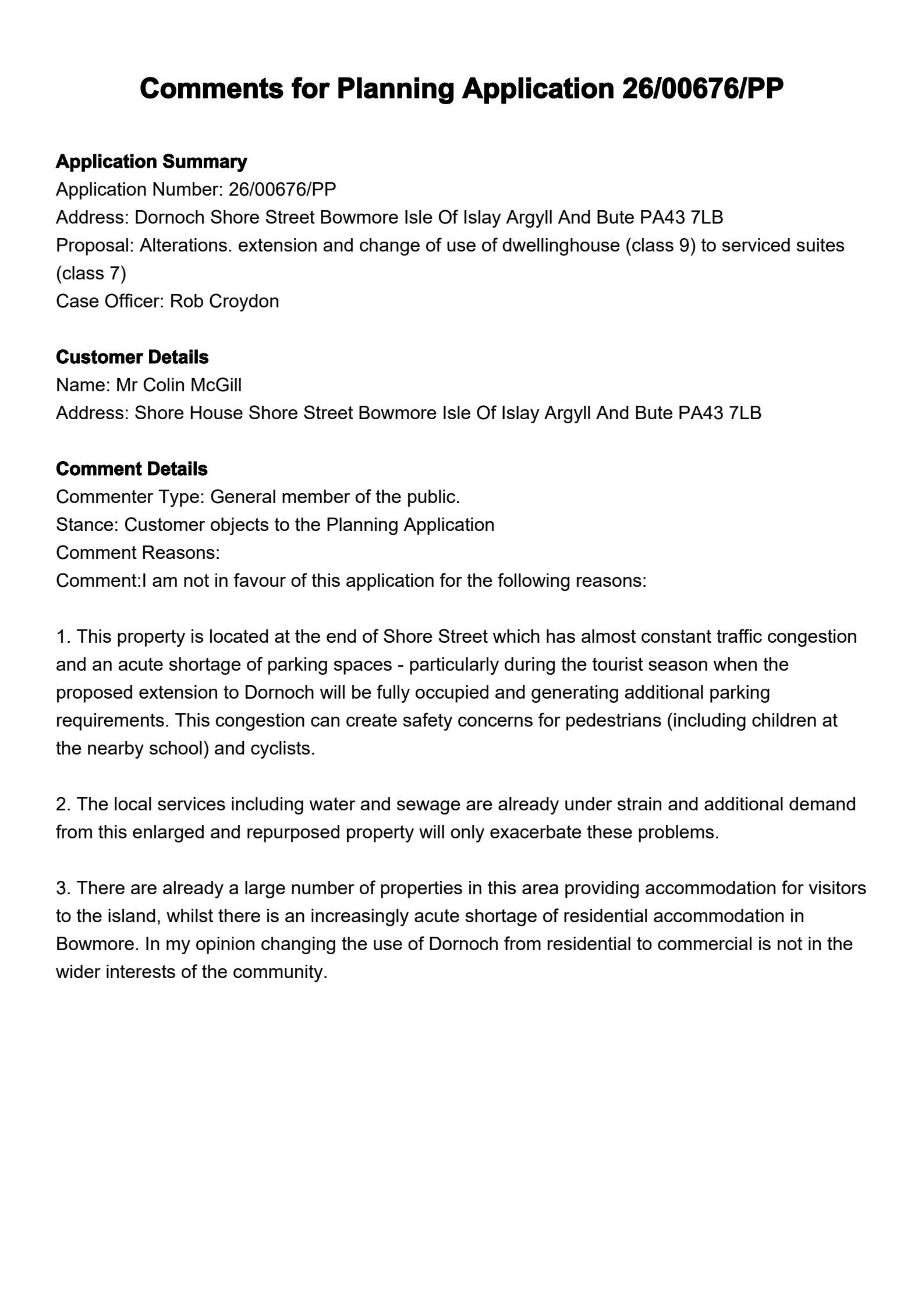 Planning document